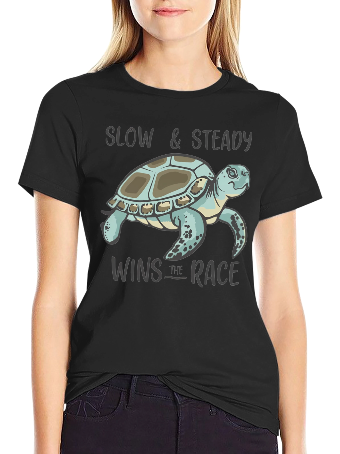 Slow & Steady Turtle Graphic T-Shirt