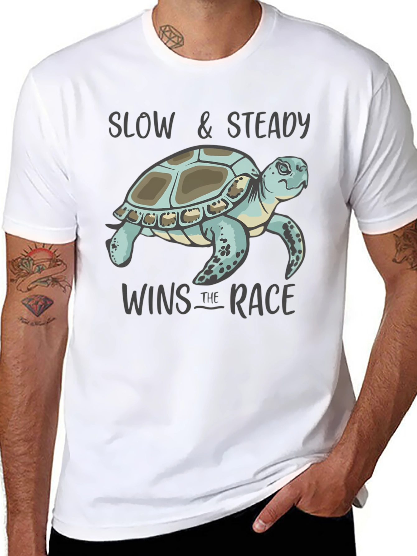 Slow & Steady Turtle Graphic T-Shirt