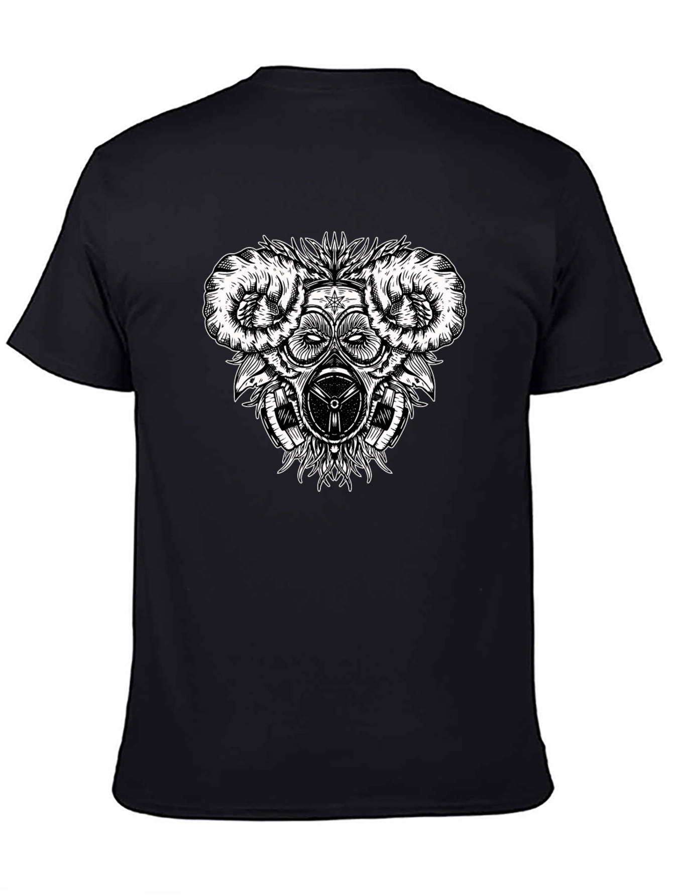 Graphic Print Tee - Steampunk Gas Mask Design