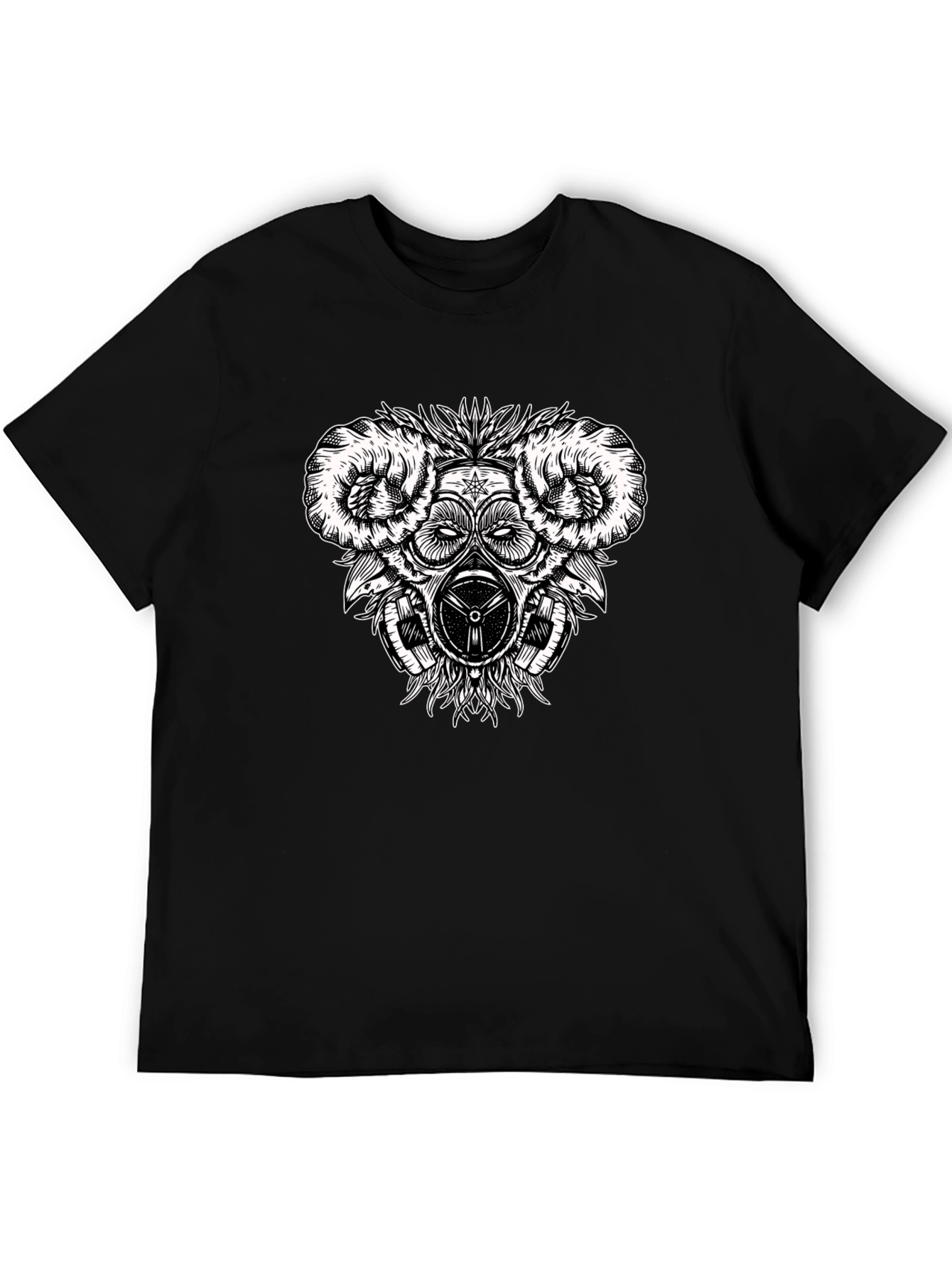 Graphic Print Tee - Steampunk Gas Mask Design