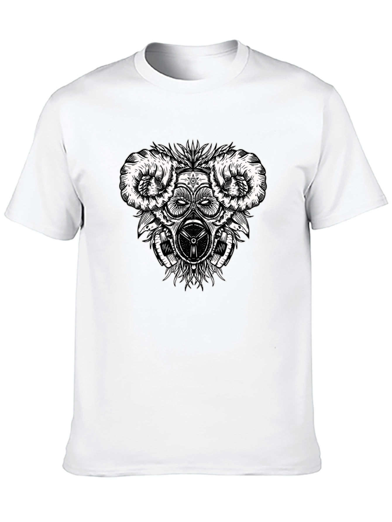 Graphic Print Tee - Steampunk Gas Mask Design