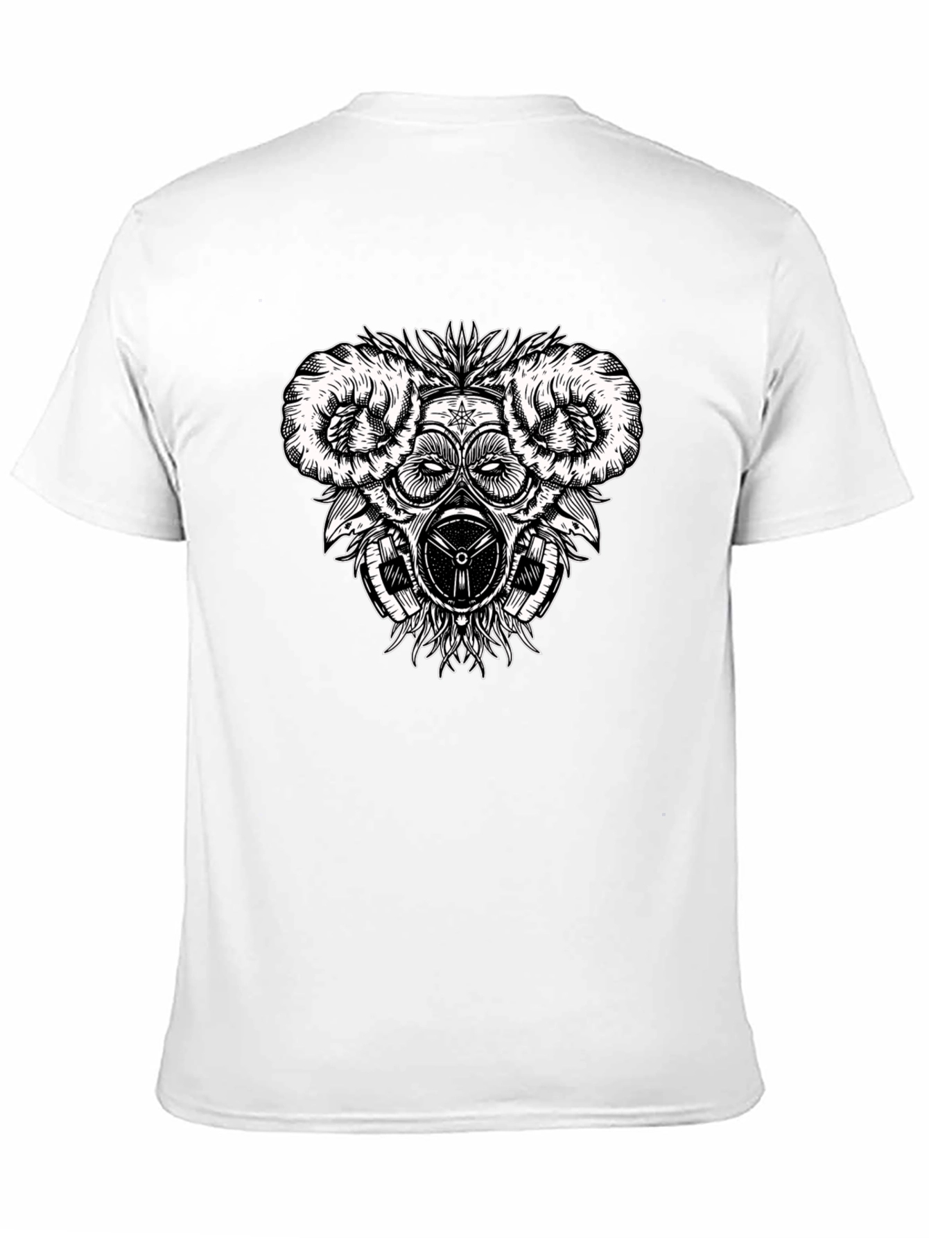 Graphic Print Tee - Steampunk Gas Mask Design