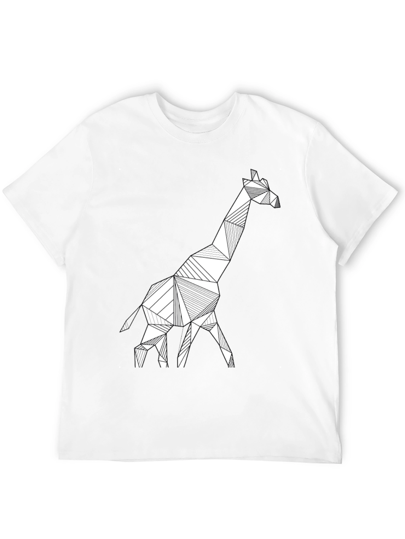Geometric Giraffe Tee - Modern Style