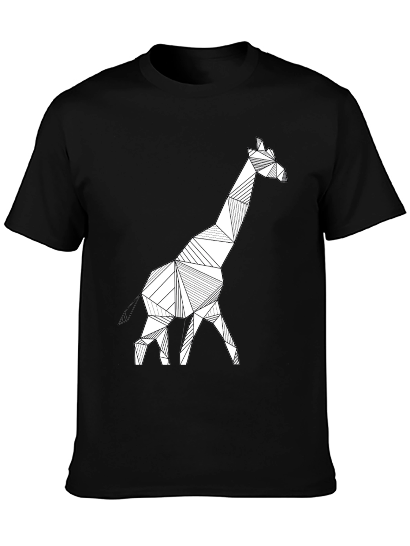 Geometric Giraffe Tee - Modern Style