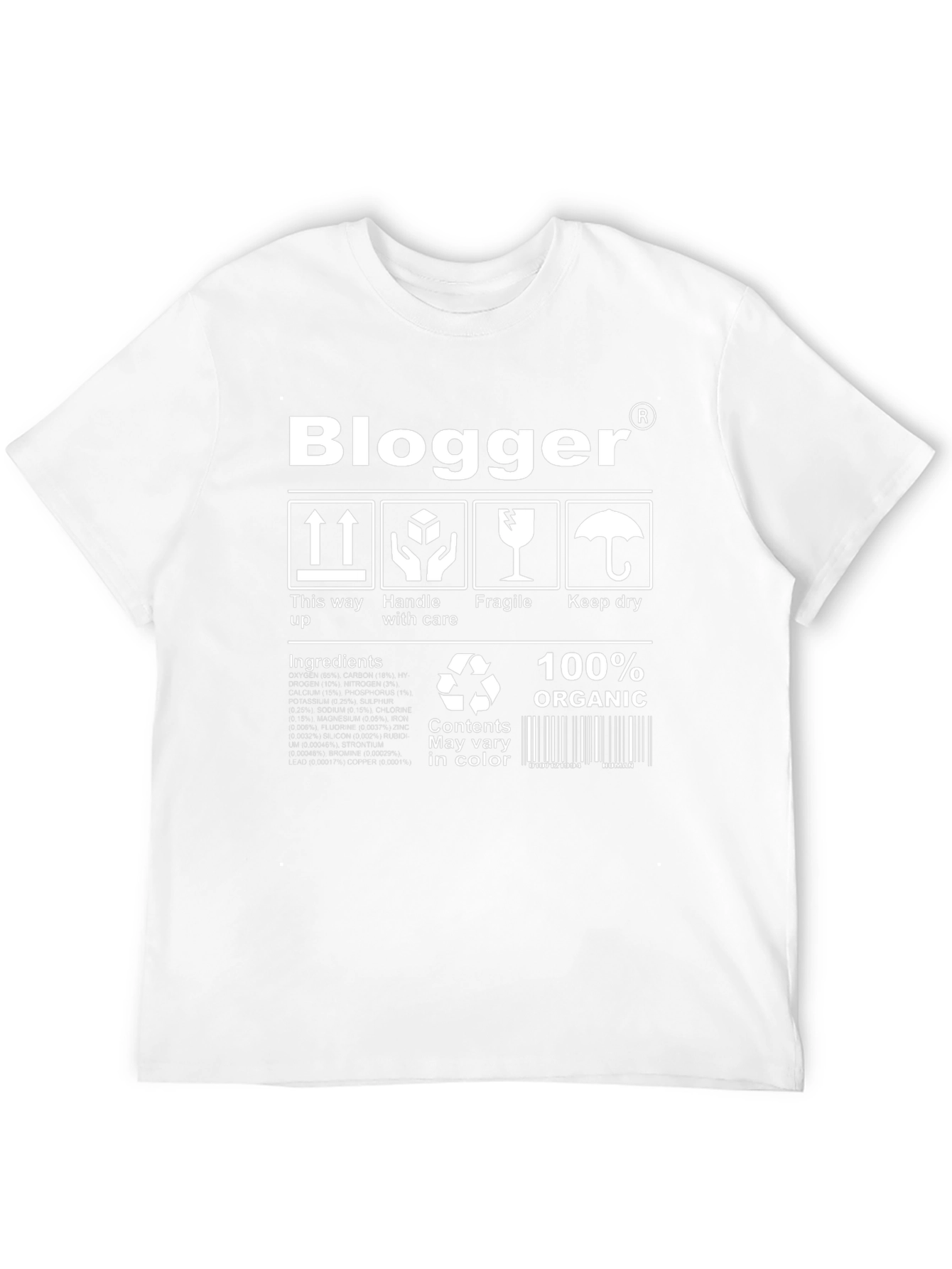 Blogger 100% Organic T-Shirt