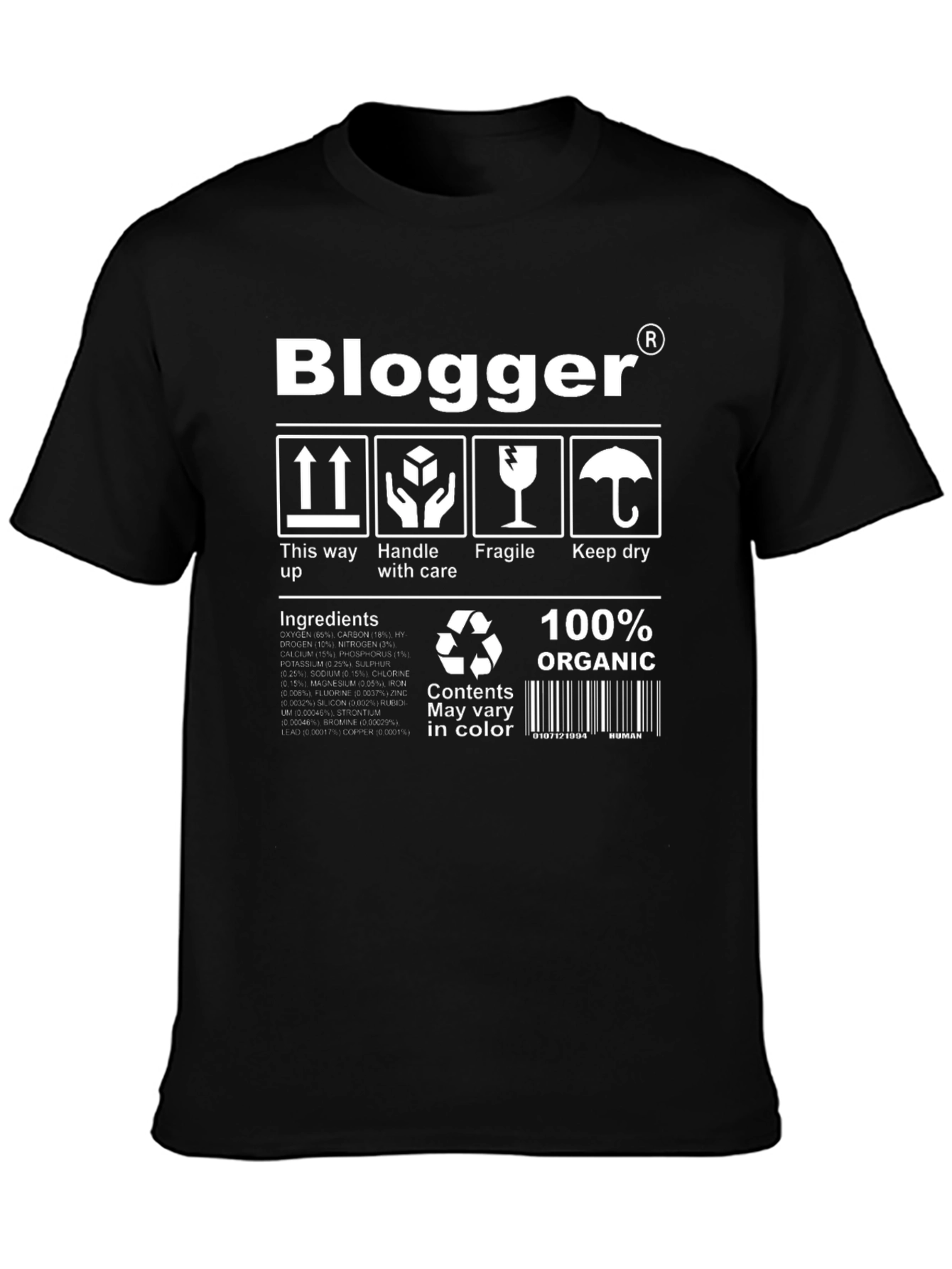 Blogger 100% Organic T-Shirt