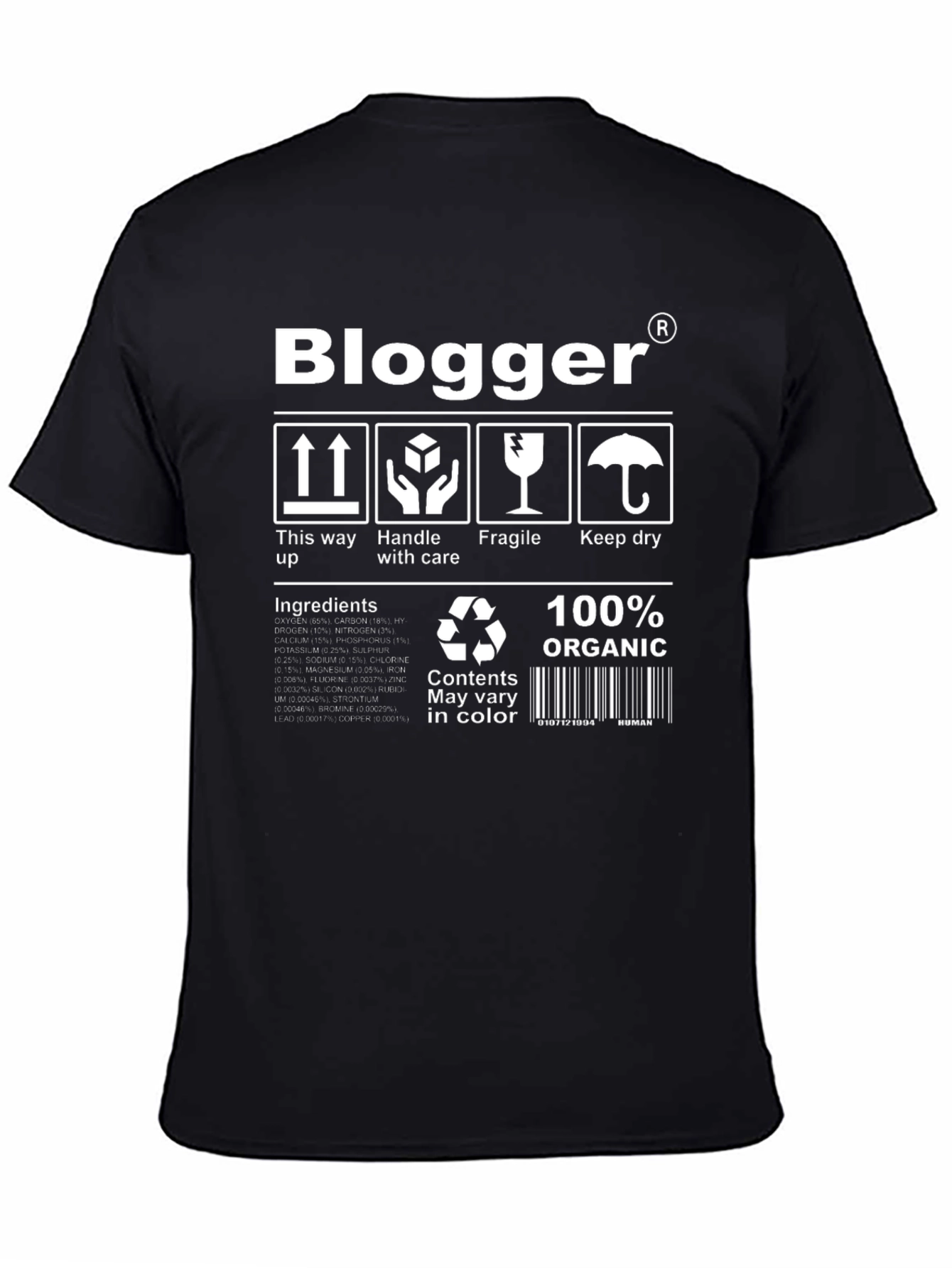 Blogger 100% Organic T-Shirt