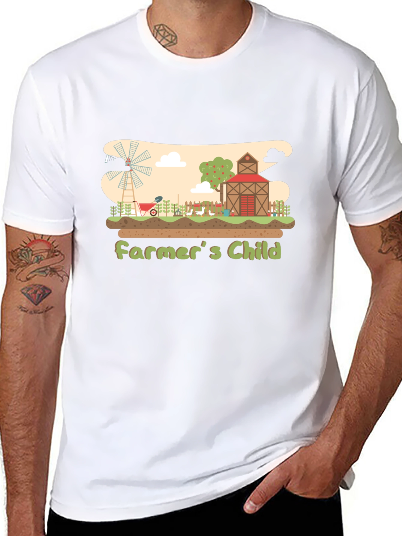 Farmers Child Graphic Black T-Shirt