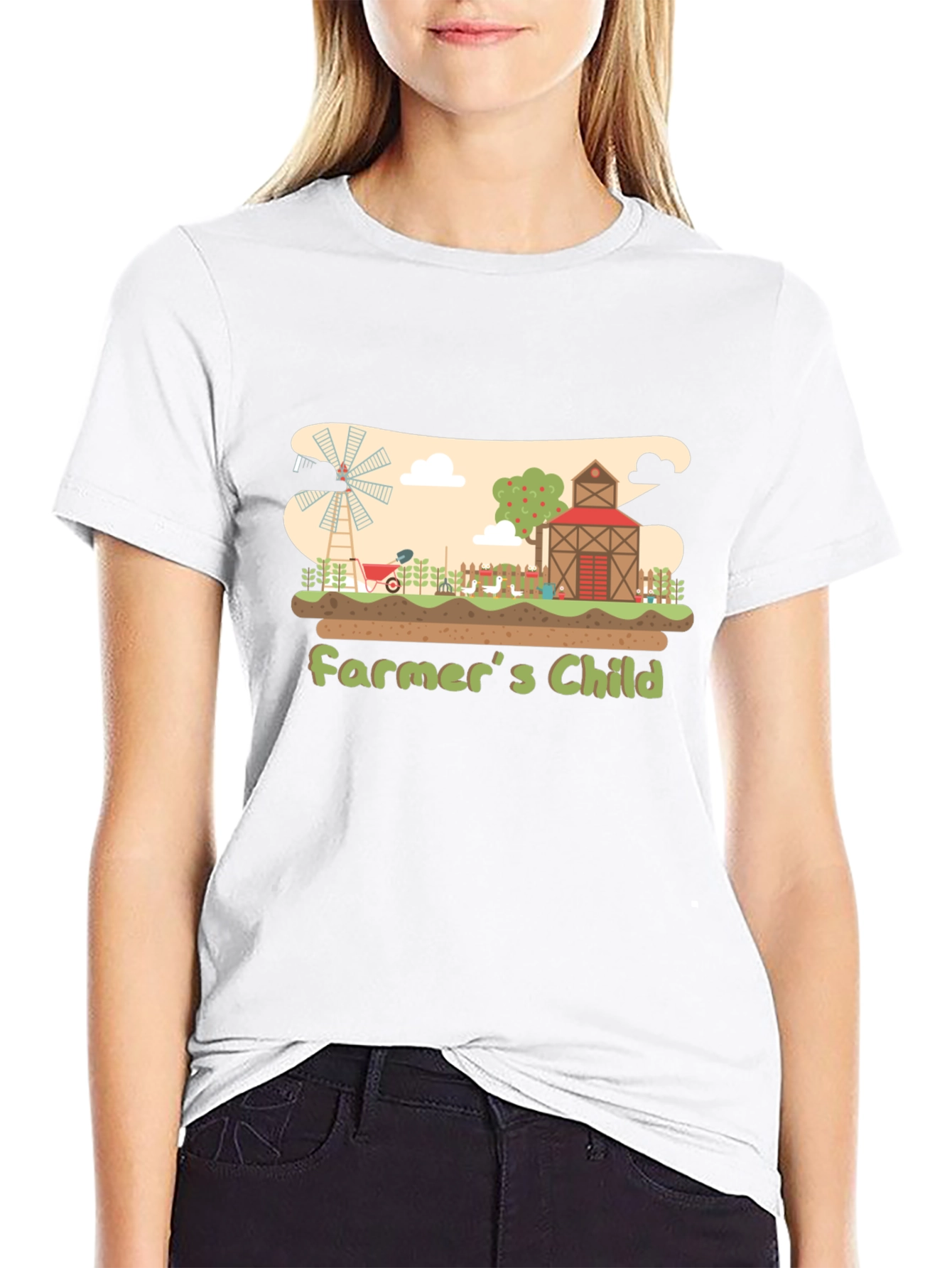 Farmers Child Graphic Black T-Shirt