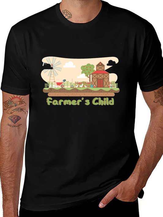 Farmers Child Graphic Black T-Shirt