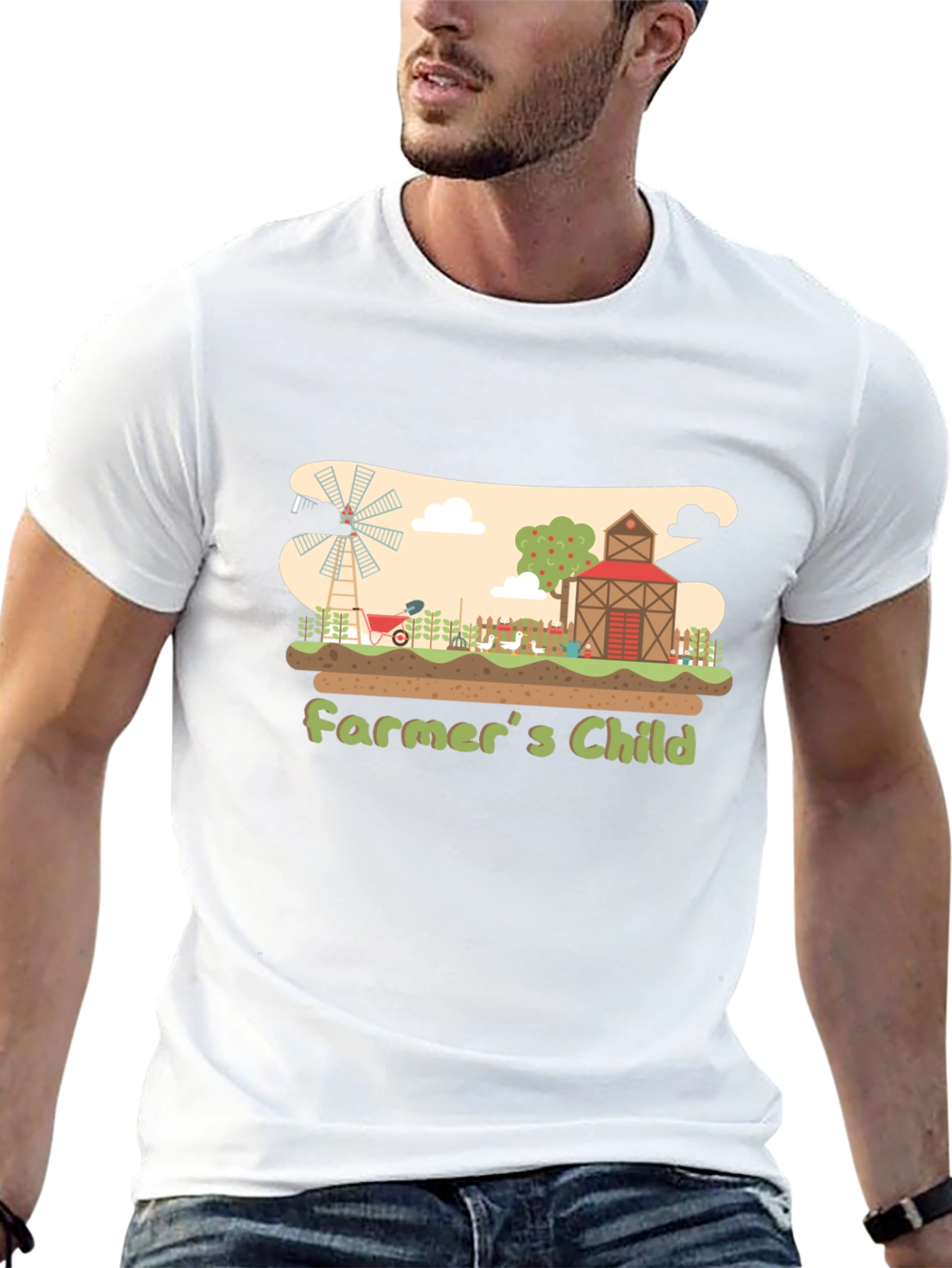 Farmers Child Graphic Black T-Shirt