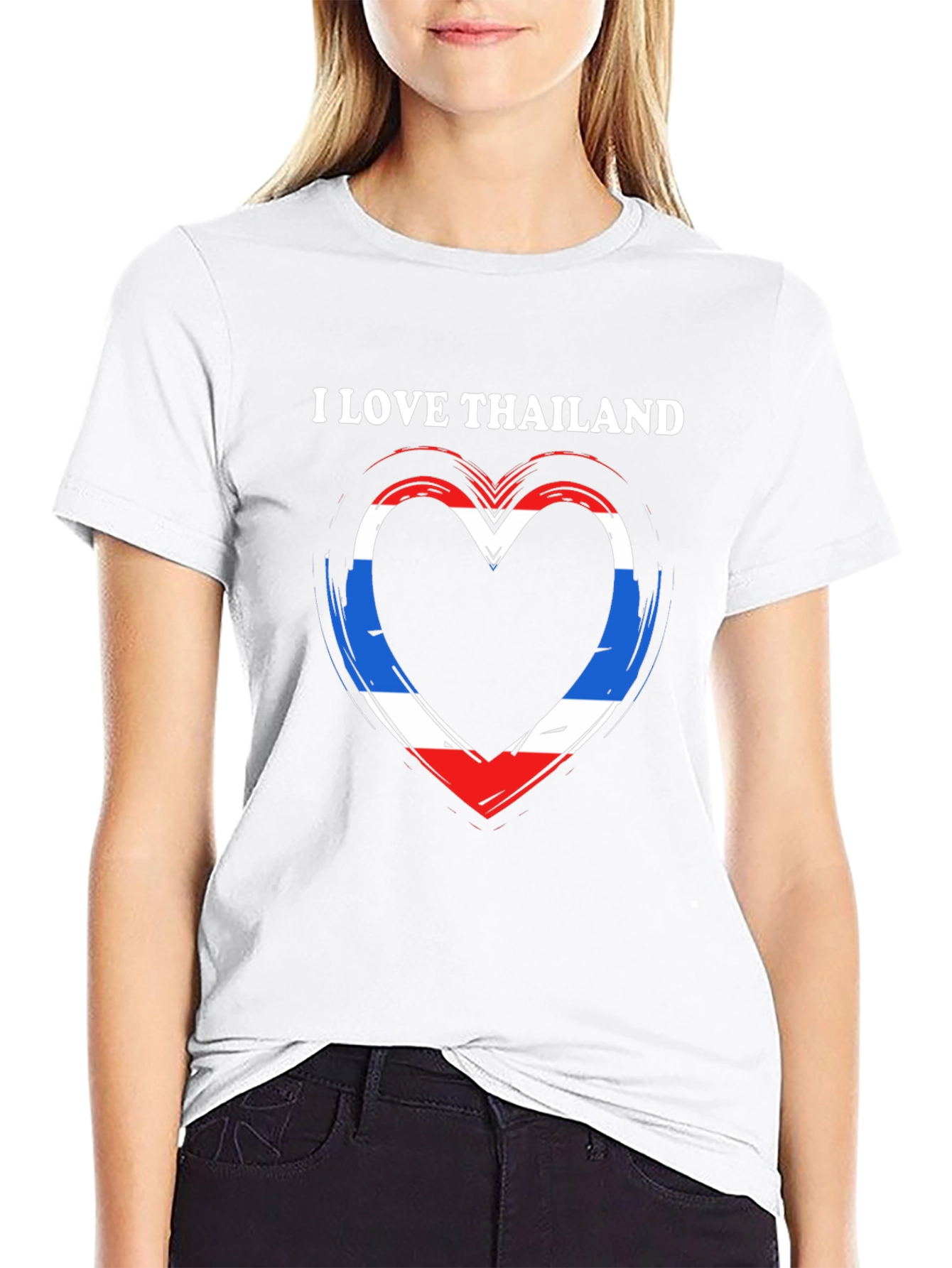 I Love Thailand Flag Heart T-Shirt