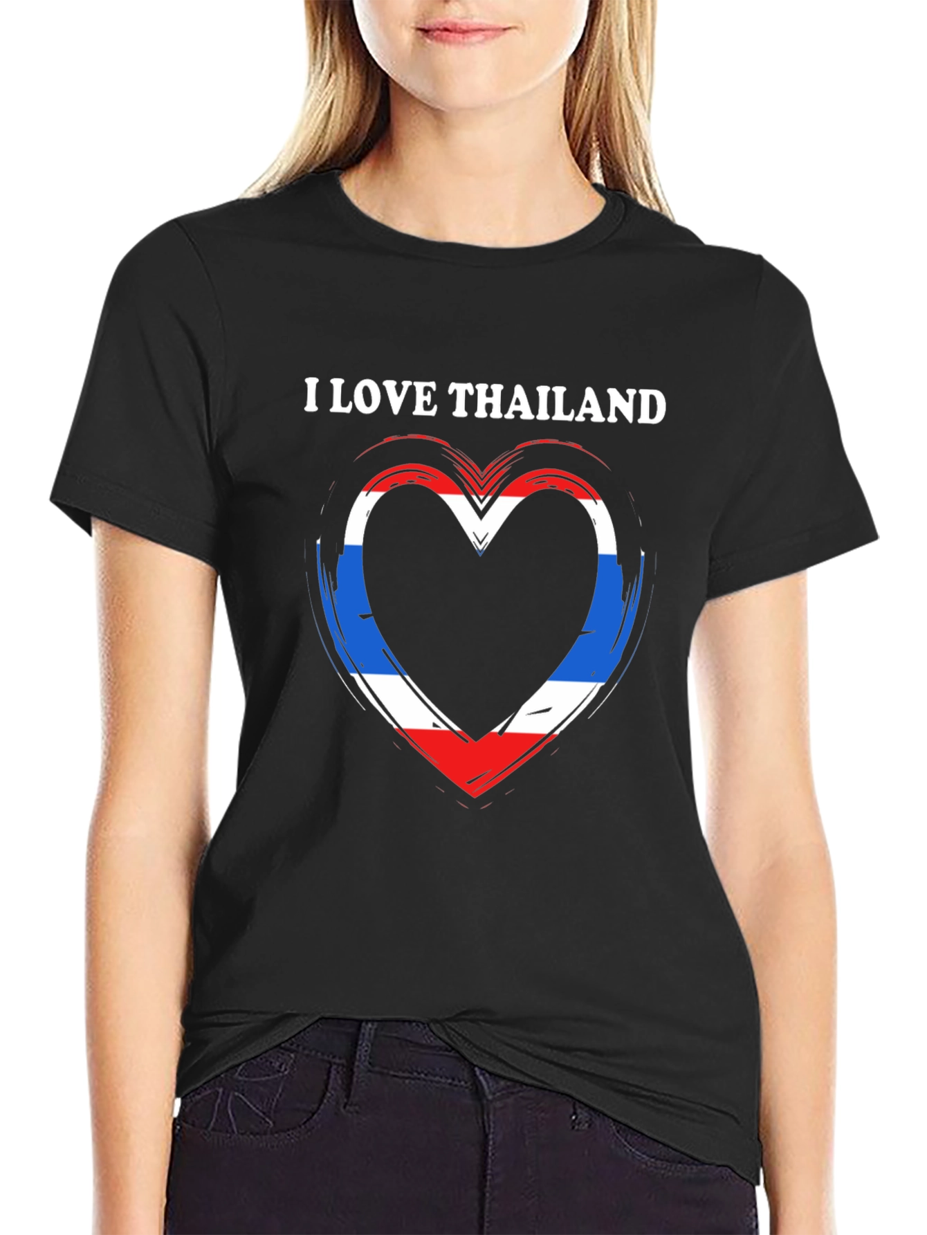 I Love Thailand Flag Heart T-Shirt