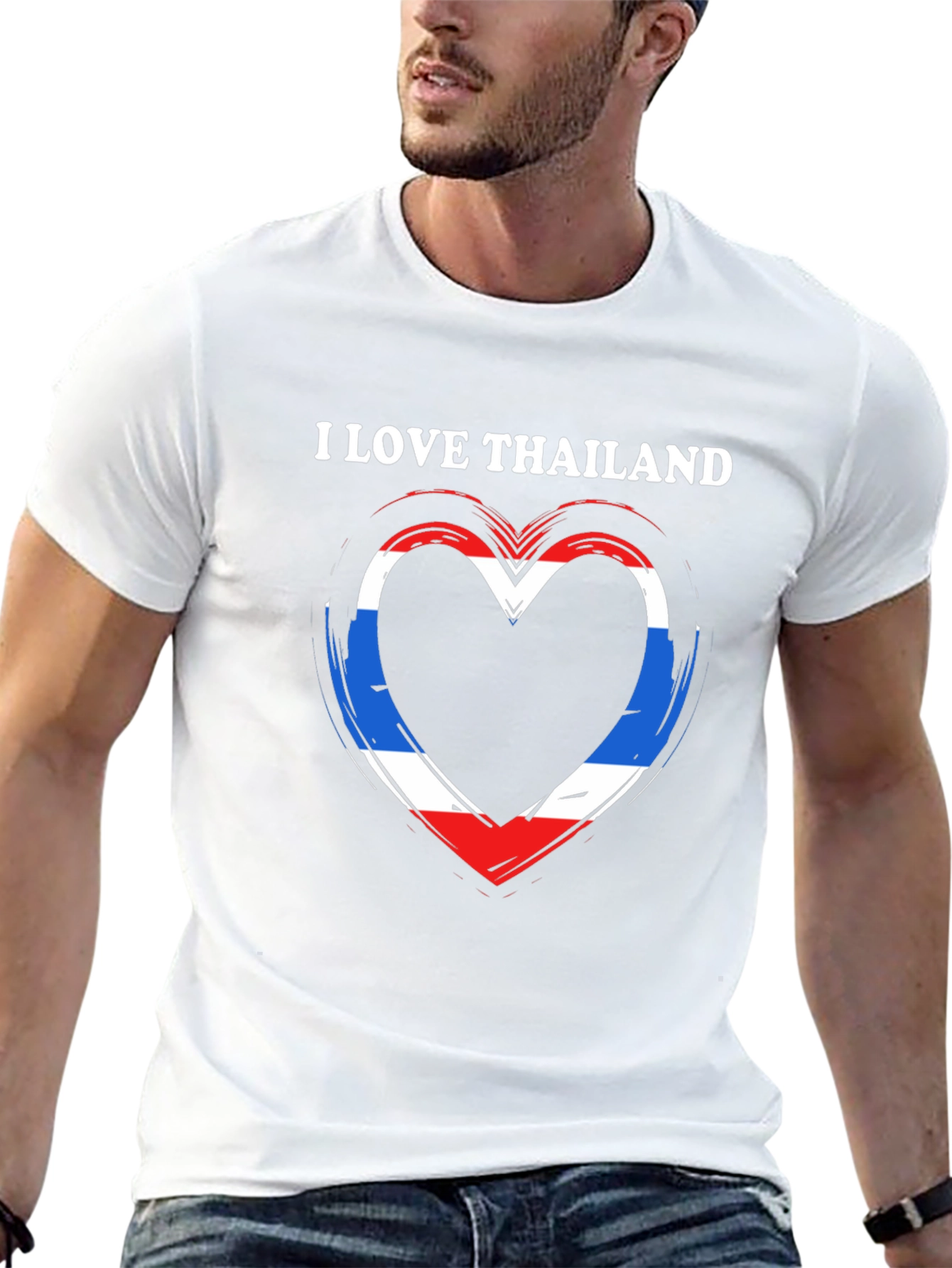 I Love Thailand Flag Heart T-Shirt