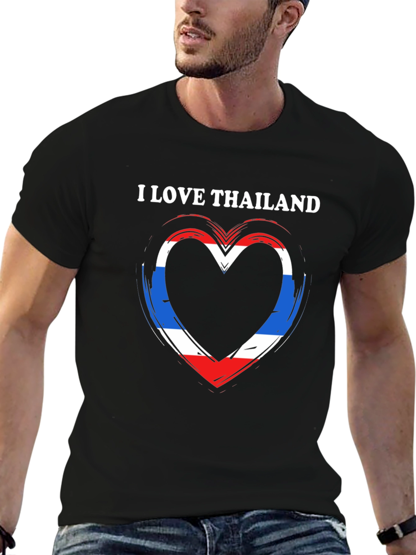 I Love Thailand Flag Heart T-Shirt