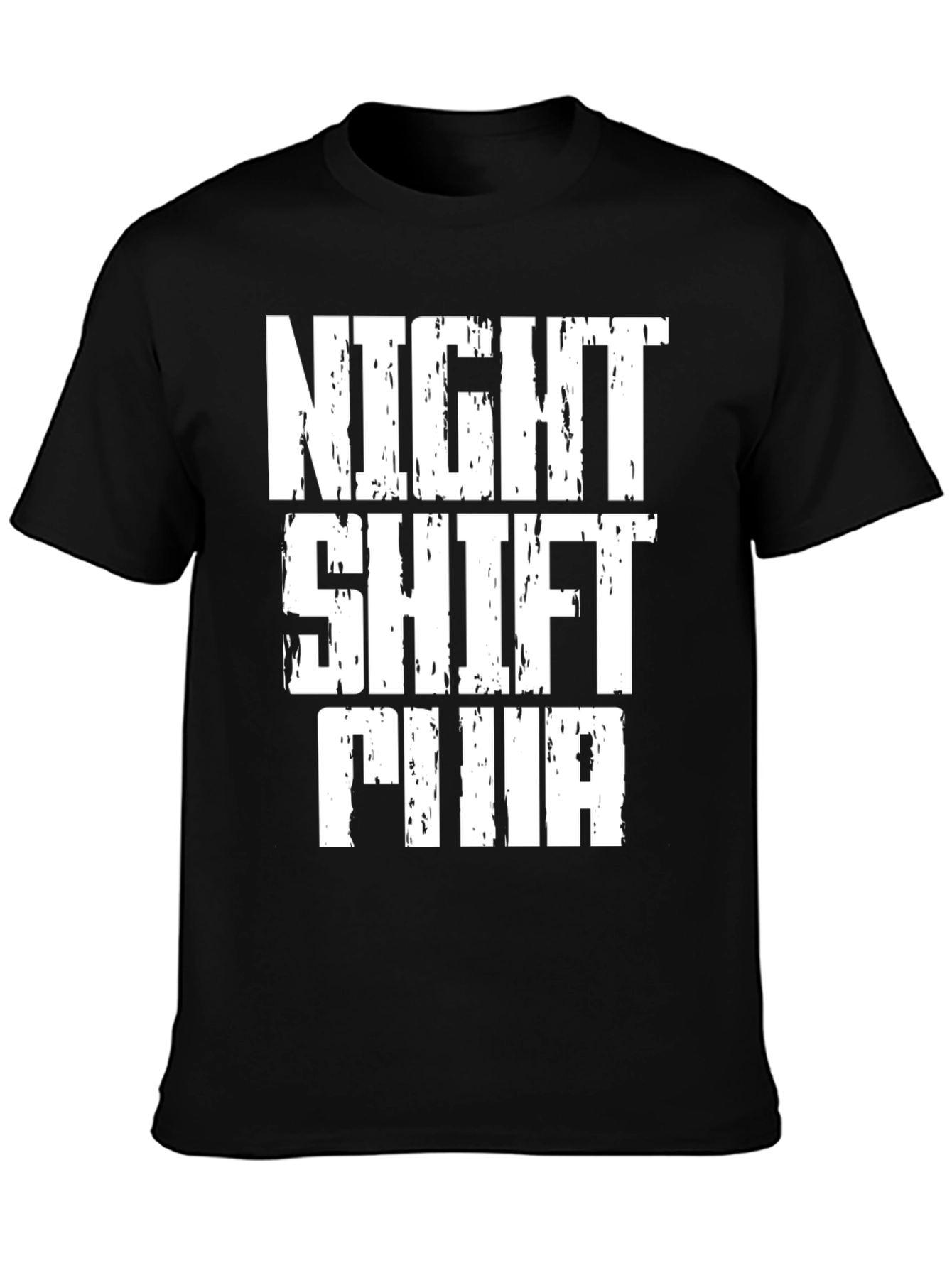 Night Shift FINA Graphic Tee - Black Cotton T-Shirt