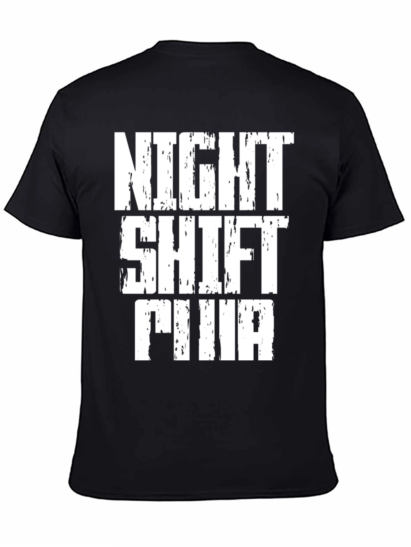 Night Shift FINA Graphic Tee - Black Cotton T-Shirt