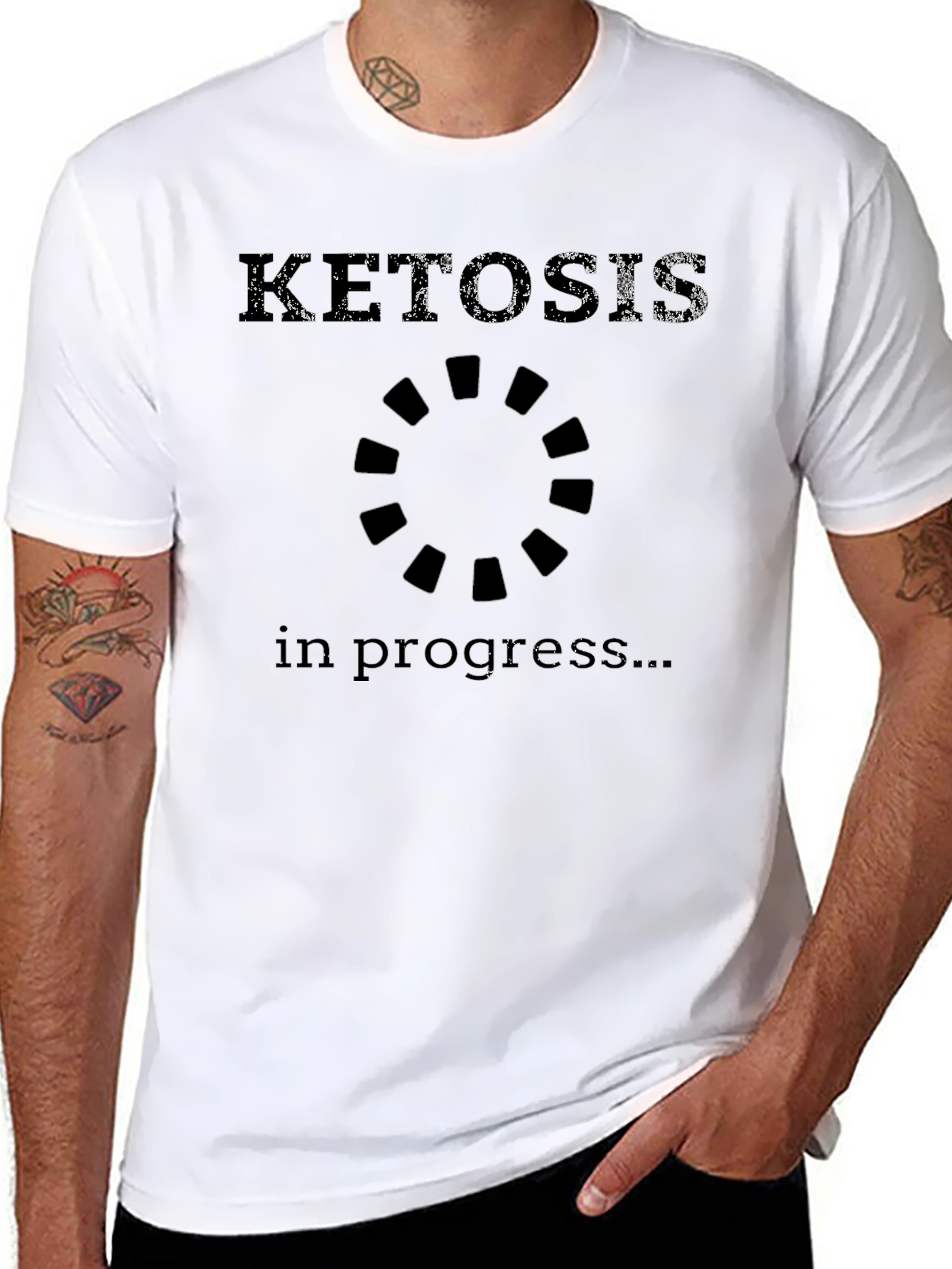 Ketosis In Progress Funny Graphic Tee - Black