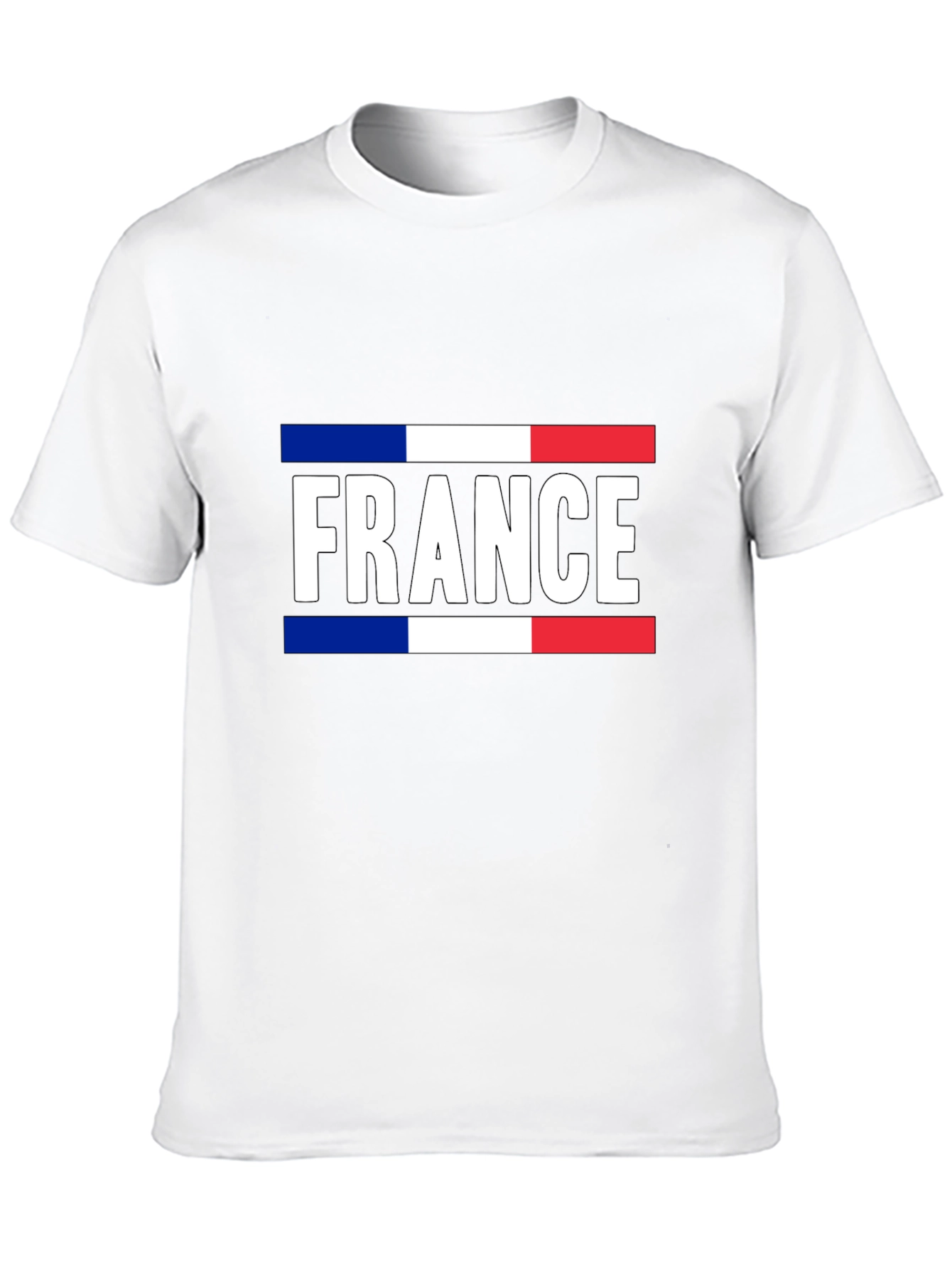 France Flag Graphic T-Shirt - Black Cotton Tee
