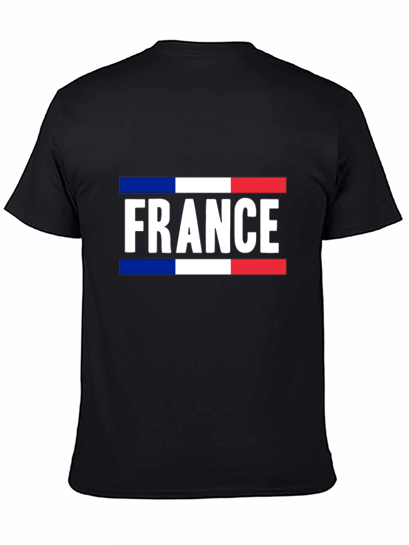 France Flag Graphic T-Shirt - Black Cotton Tee