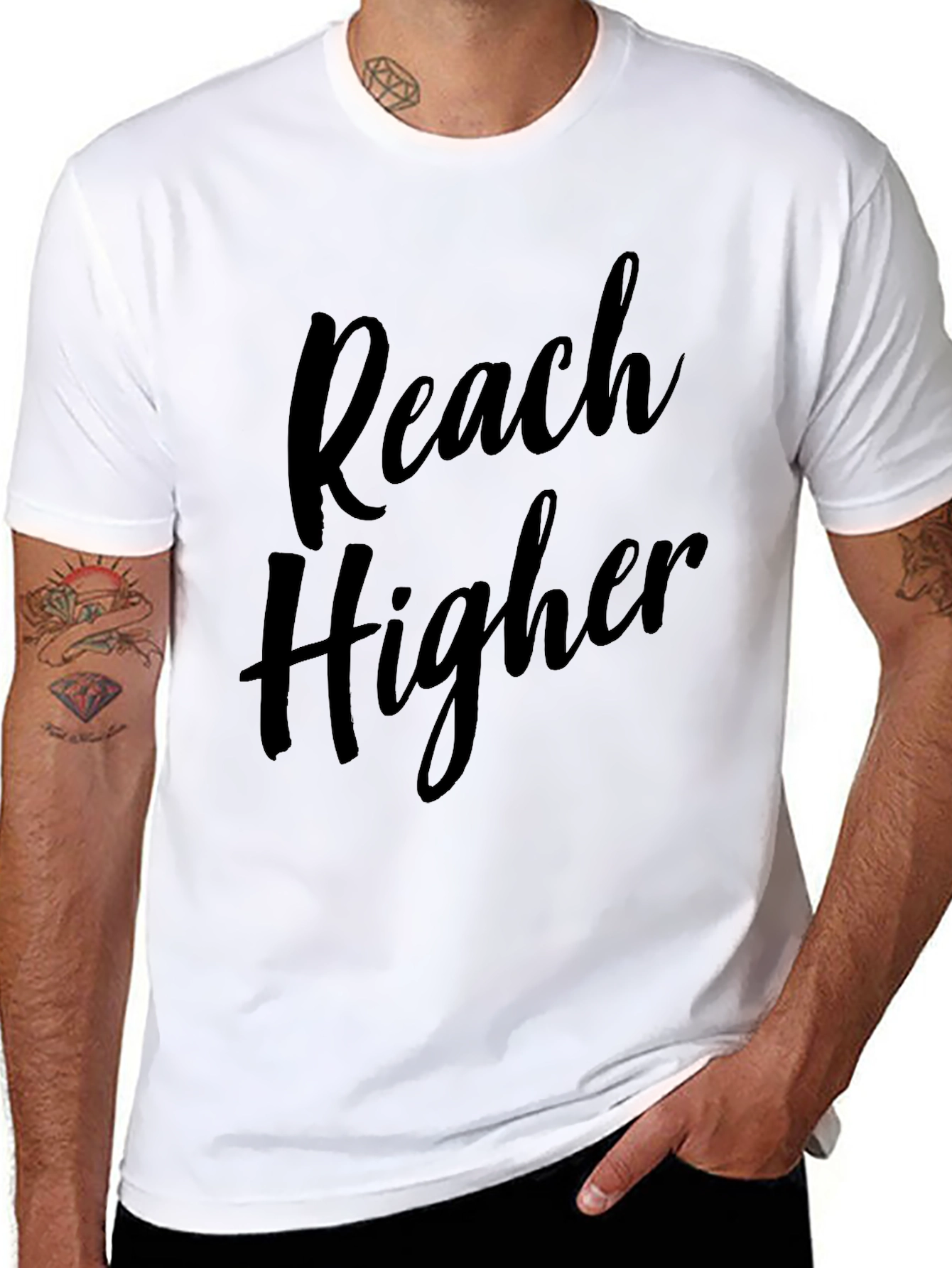 Reach Higher Graphic Tee - Motivational Shirt