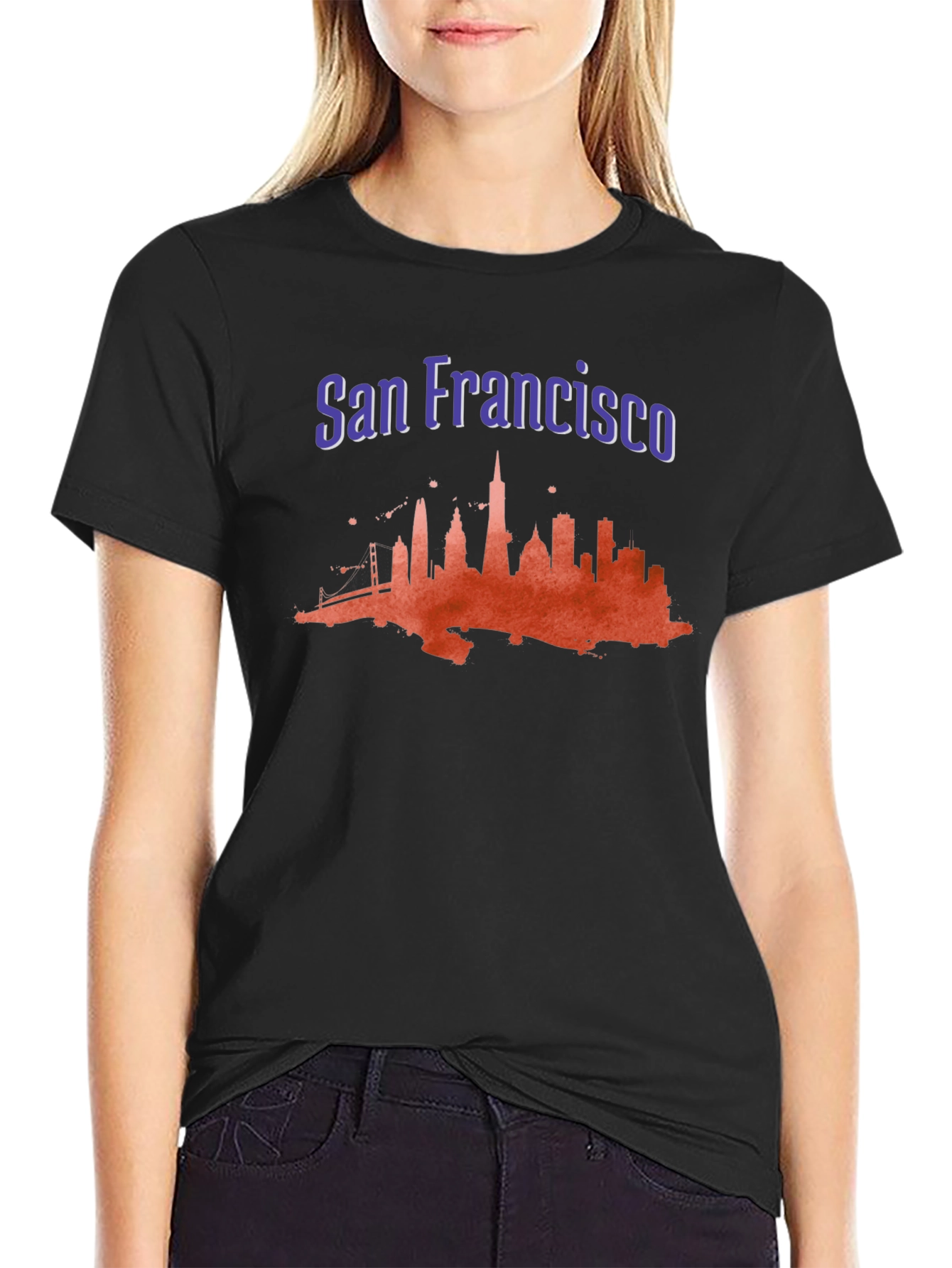 San Francisco Skyline Black Graphic Tee