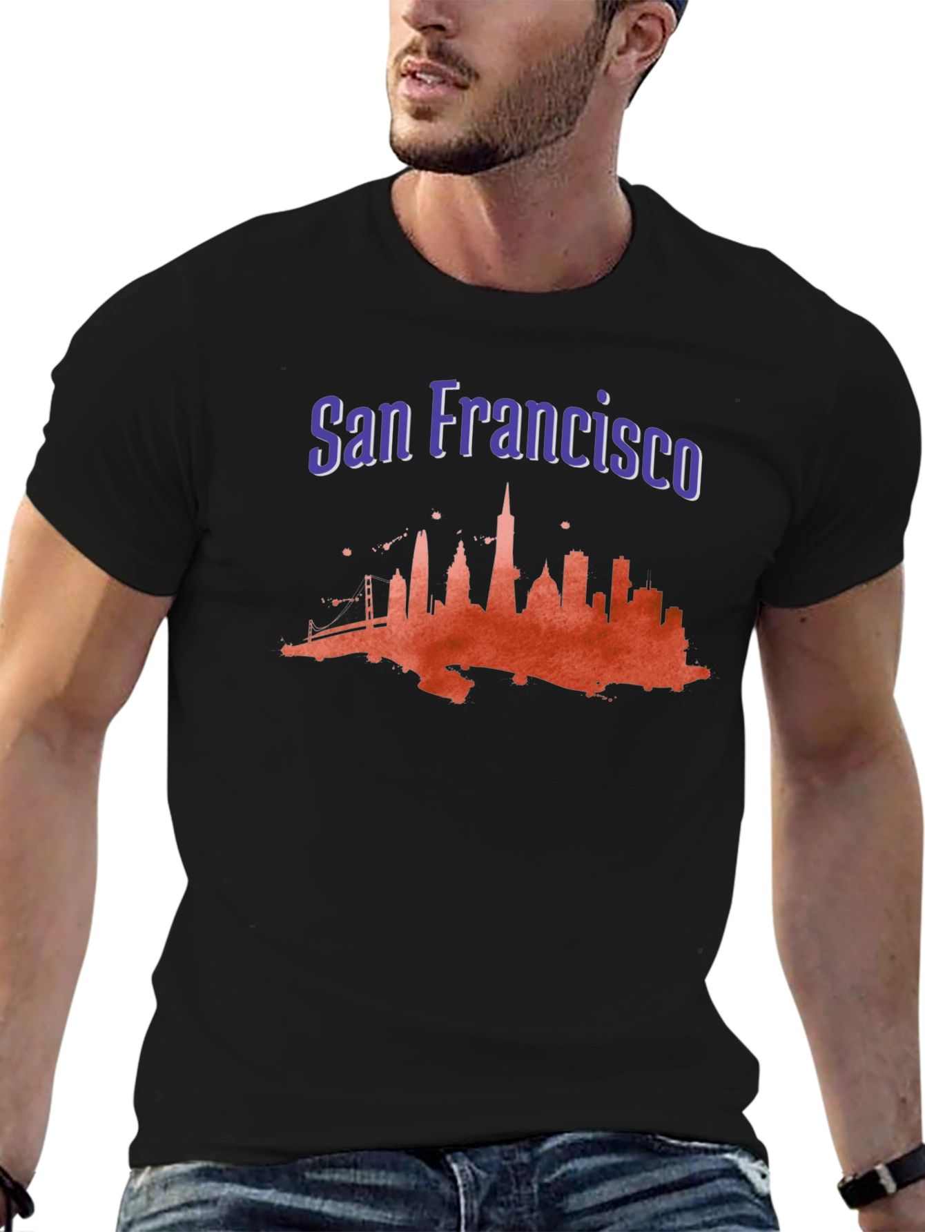 San Francisco Skyline Black Graphic Tee