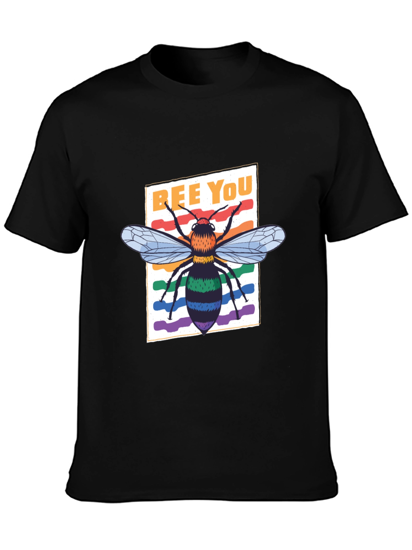 Bee You Graphic Tee - Rainbow Bee Shirt
