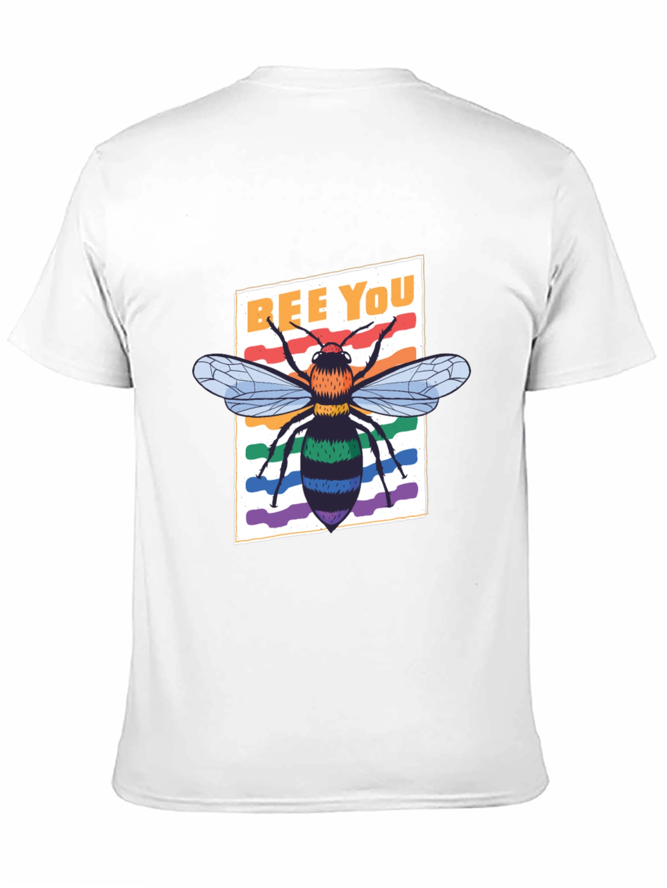 Bee You Graphic Tee - Rainbow Bee Shirt