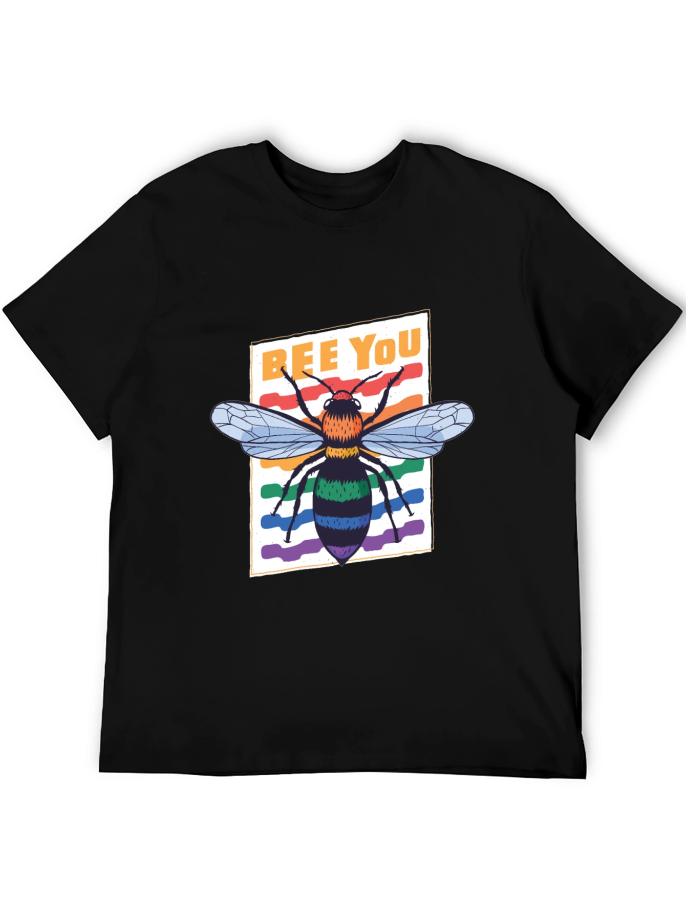 Bee You Graphic Tee - Rainbow Bee Shirt