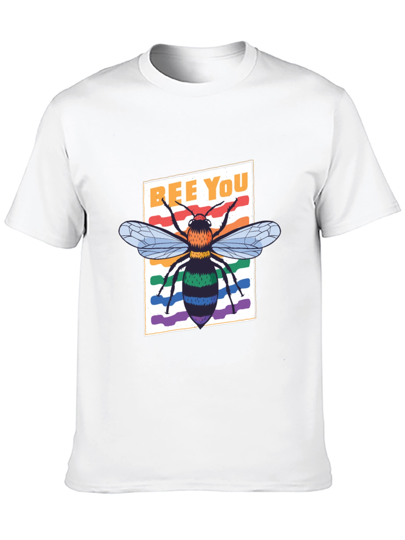 Bee You Graphic Tee - Rainbow Bee Shirt