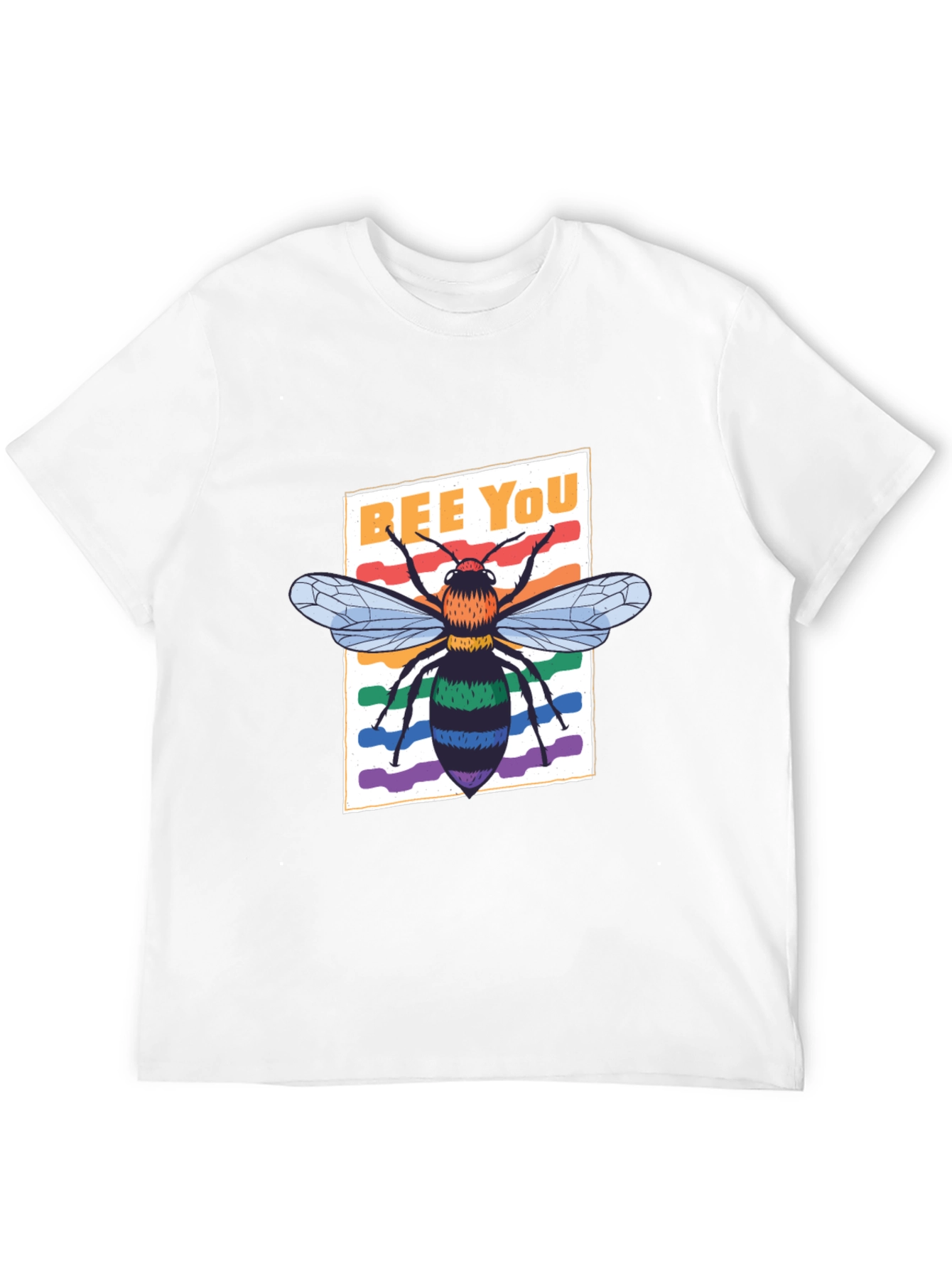 Bee You Graphic Tee - Rainbow Bee Shirt