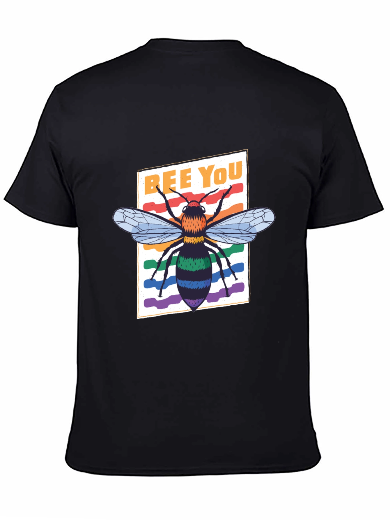 Bee You Graphic Tee - Rainbow Bee Shirt