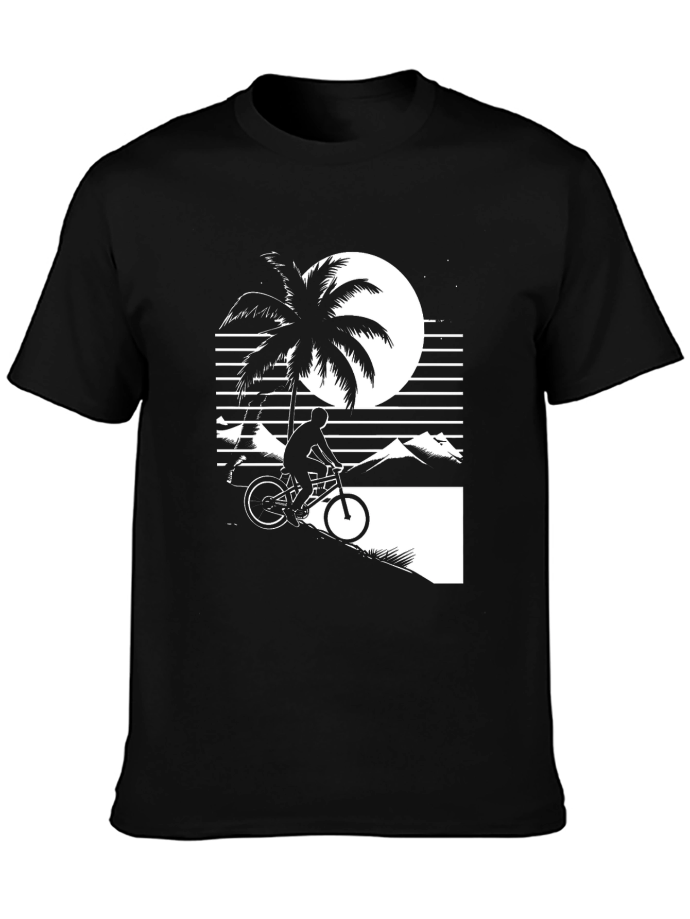 Sunset Biker T-Shirt - Retro Beach Style