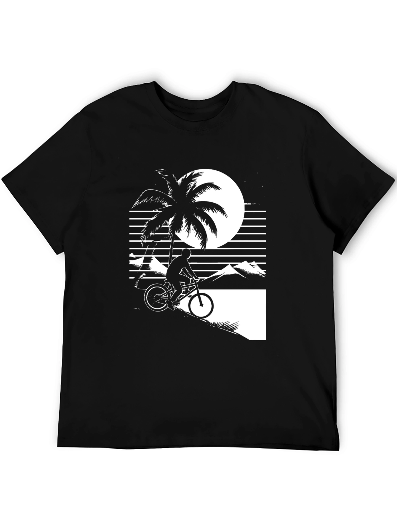 Sunset Biker T-Shirt - Retro Beach Style