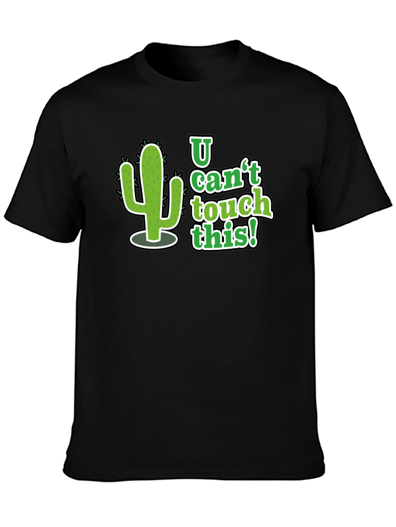 U Cant Touch This Cactus Graphic Tee - Black