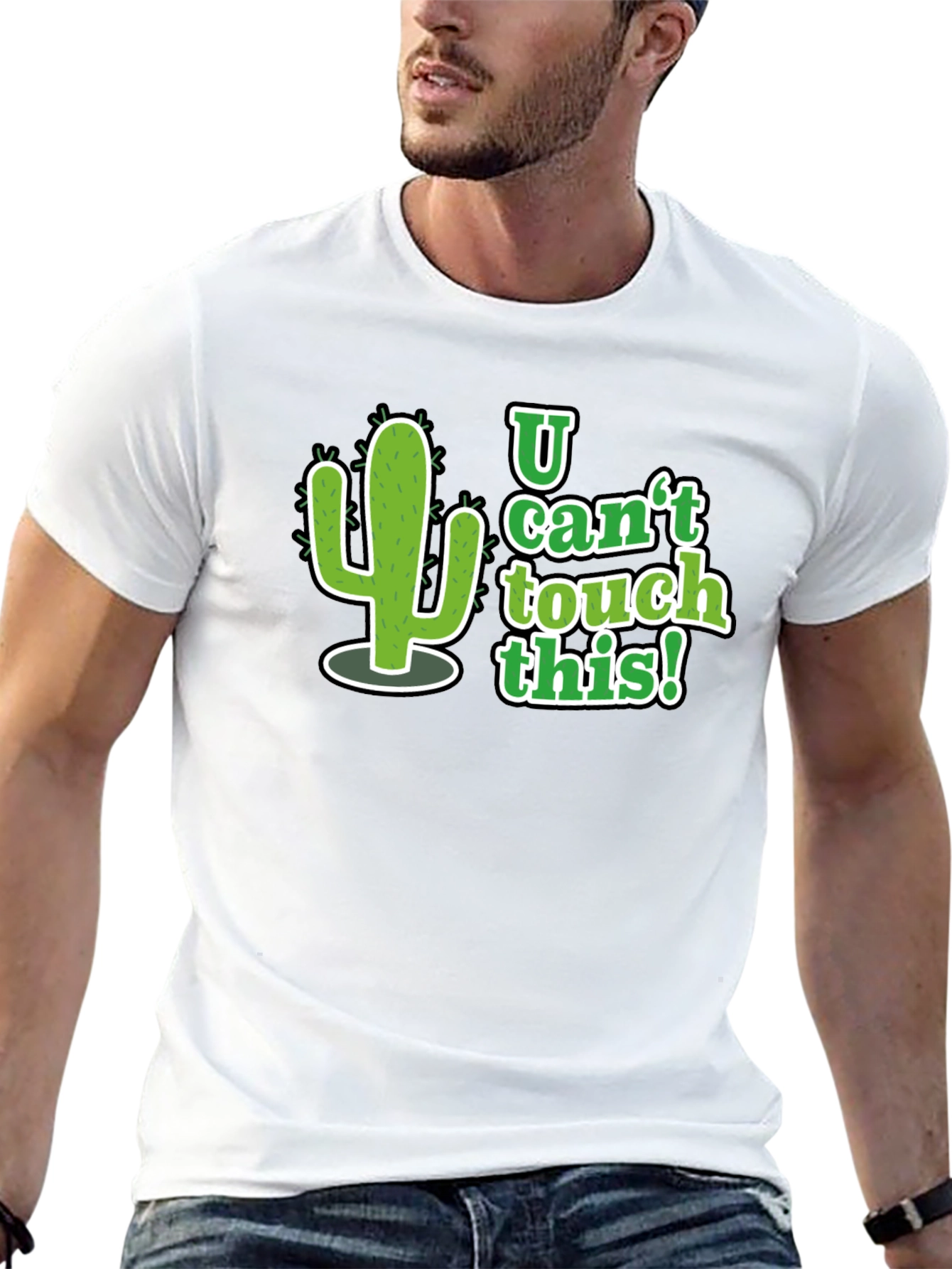 U Cant Touch This Cactus Graphic Tee - Black