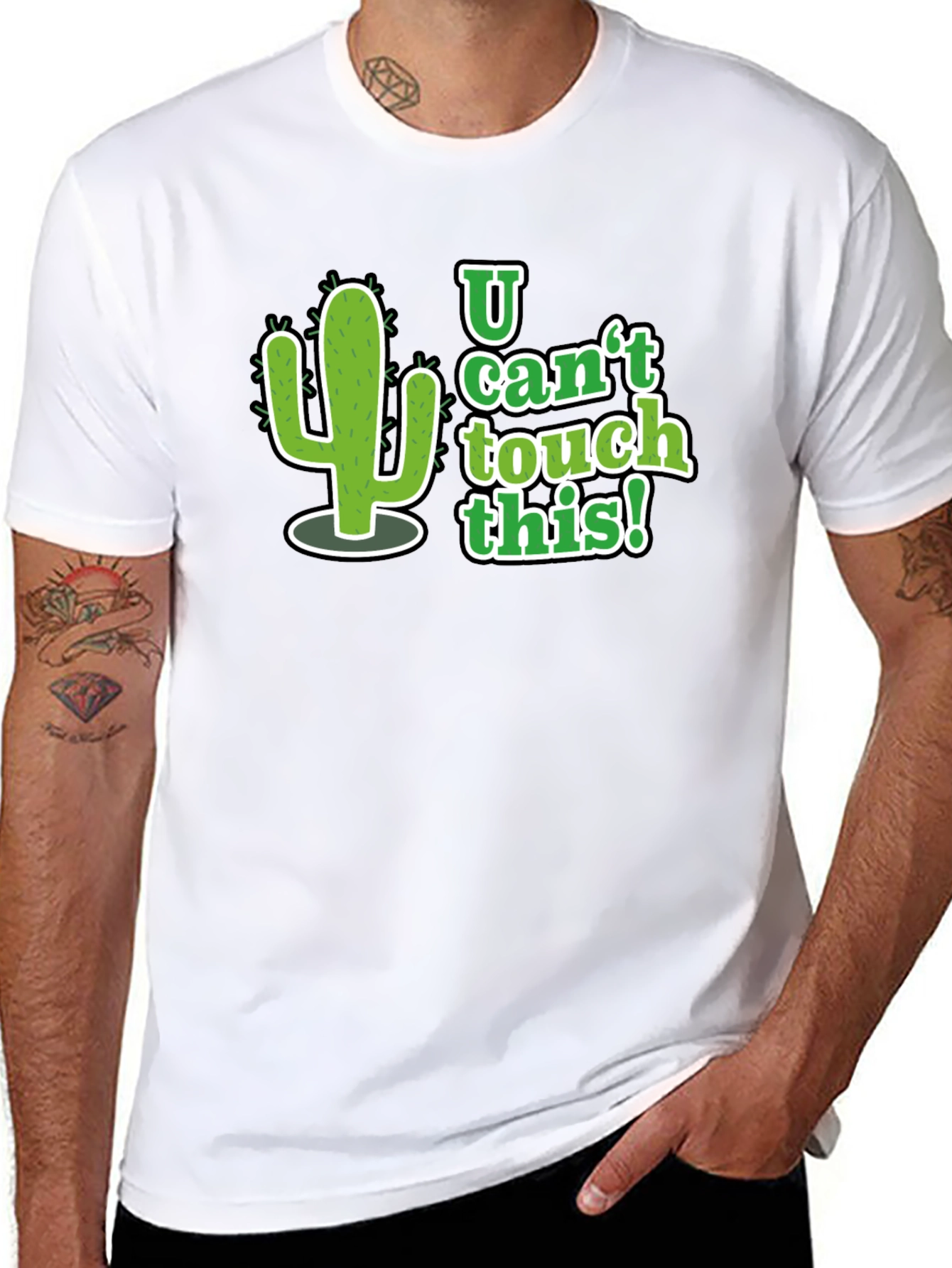 U Cant Touch This Cactus Graphic Tee - Black