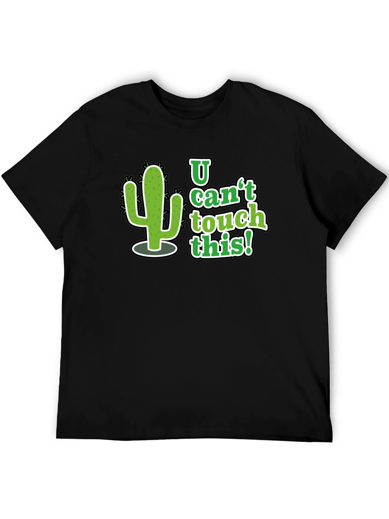 U Cant Touch This Cactus Graphic Tee - Black