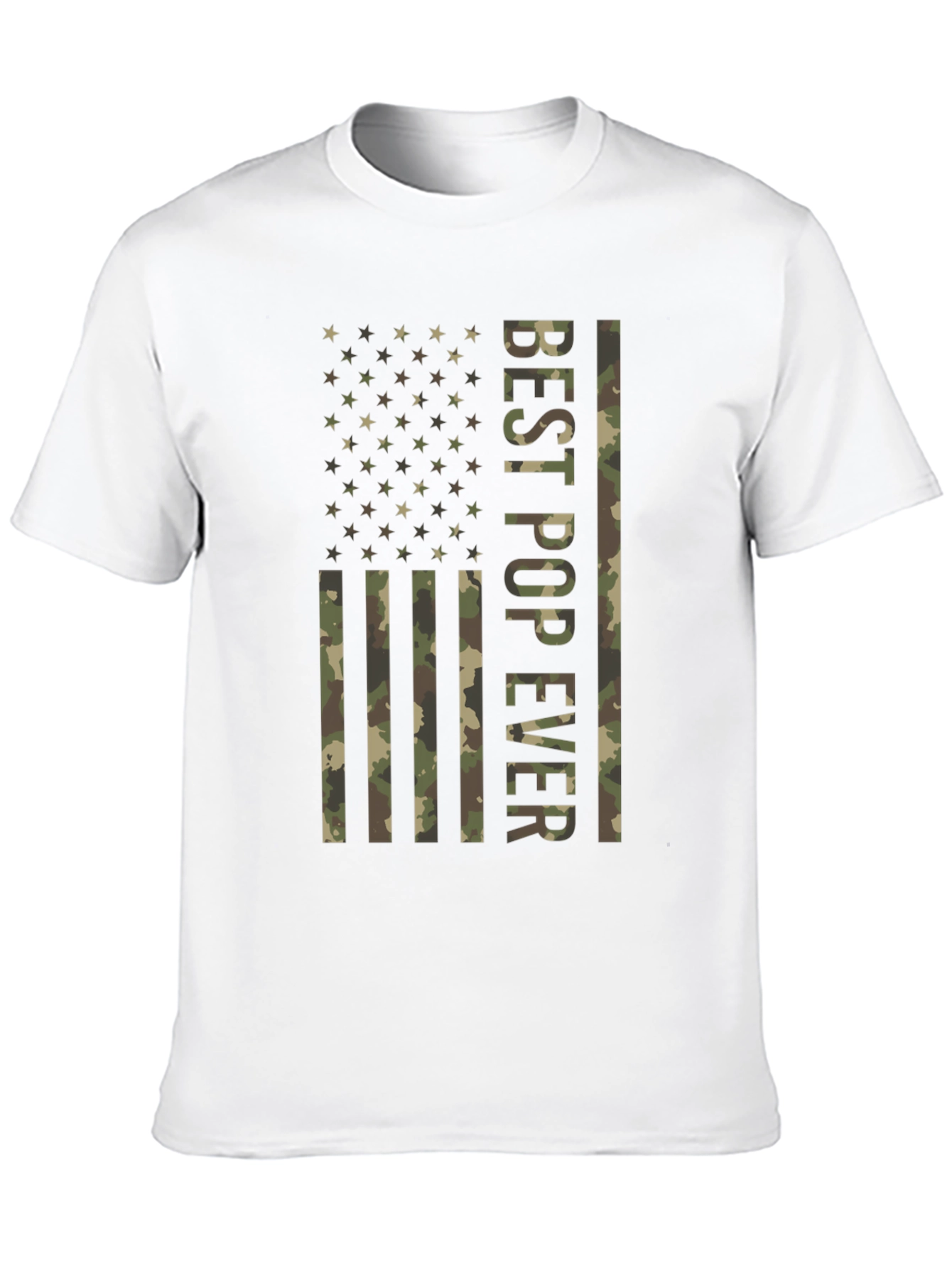 Best Pop Ever Camo Flag T-Shirt