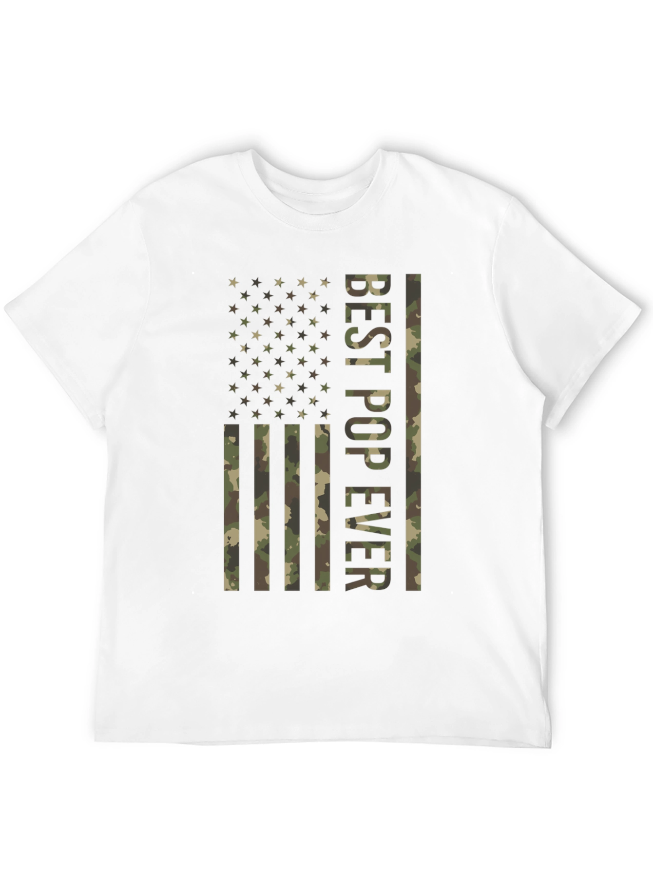 Best Pop Ever Camo Flag T-Shirt