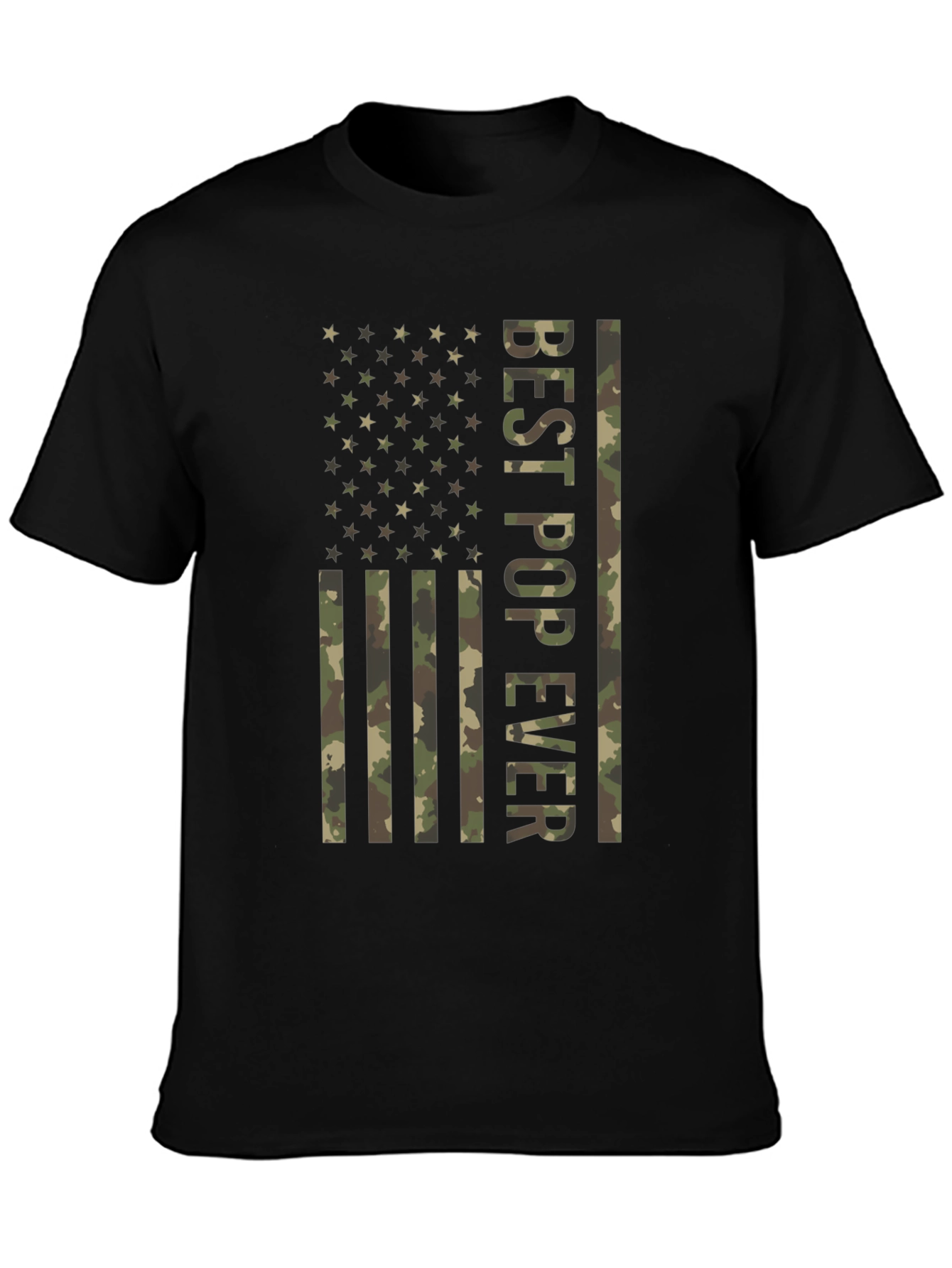 Best Pop Ever Camo Flag T-Shirt
