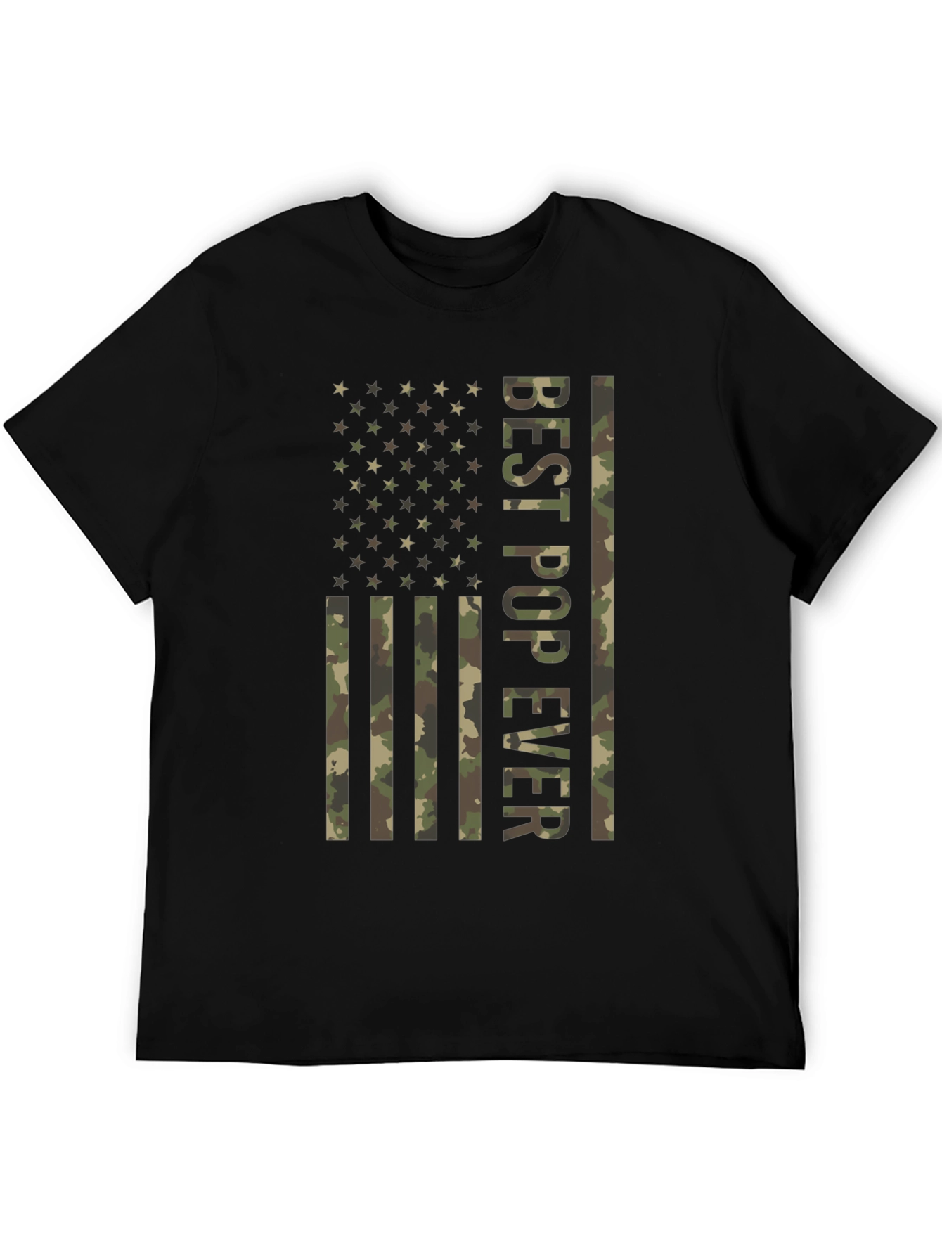 Best Pop Ever Camo Flag T-Shirt