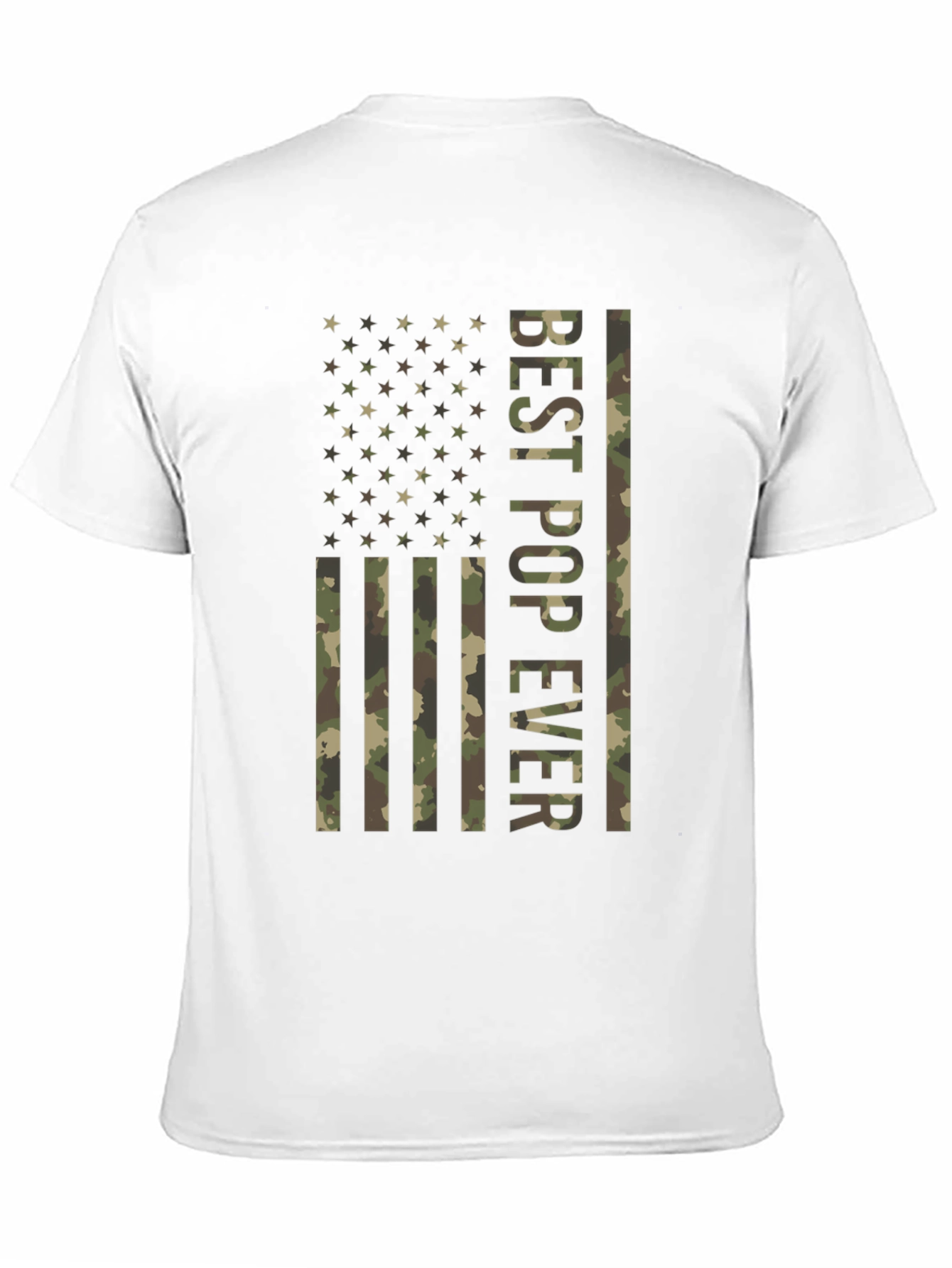 Best Pop Ever Camo Flag T-Shirt