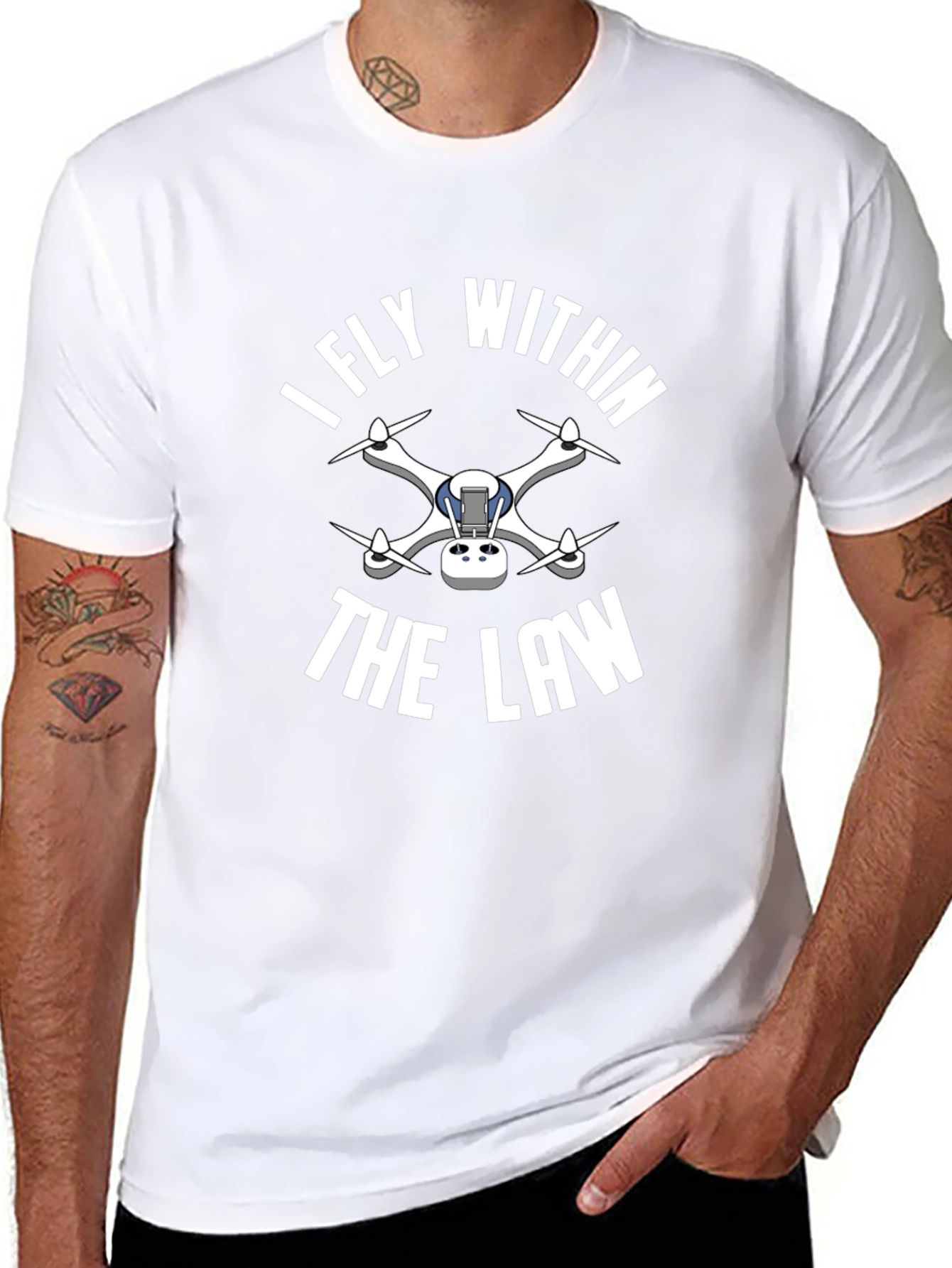 I Fly Within the Law Drone T-Shirt