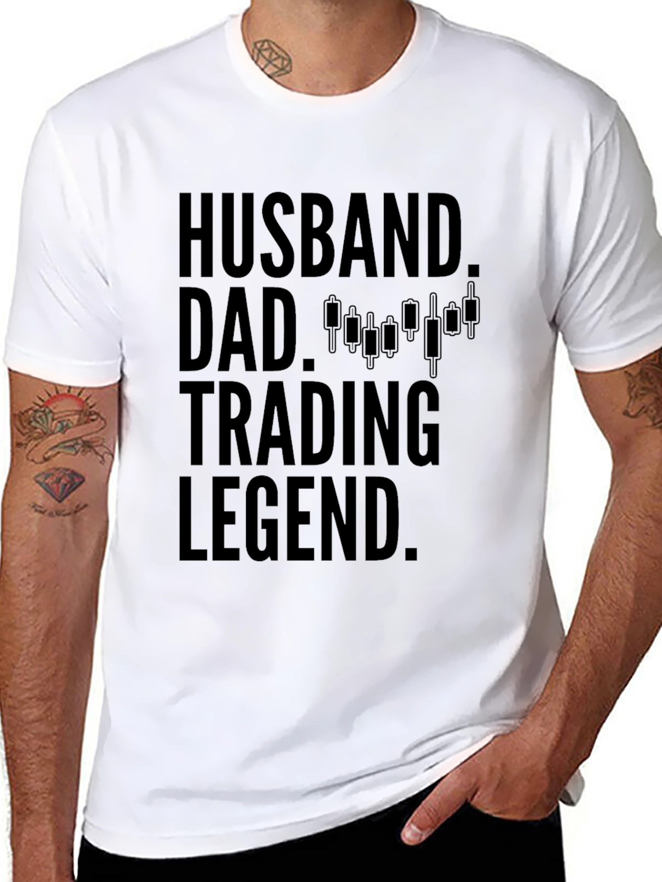 Husband Dad Trading Legend Graphic T-Shirt