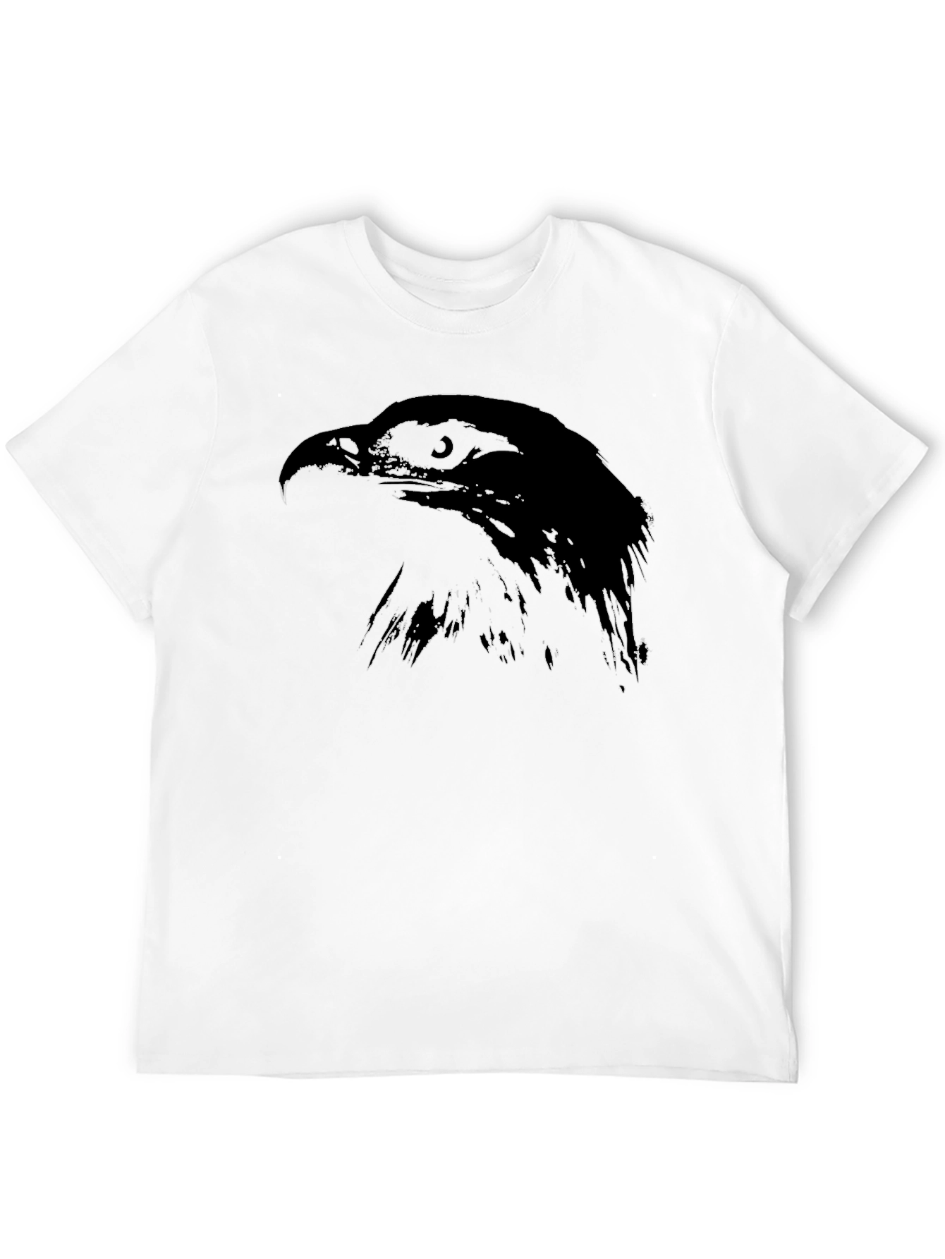 Black T-Shirt with Hawk Silhouette
