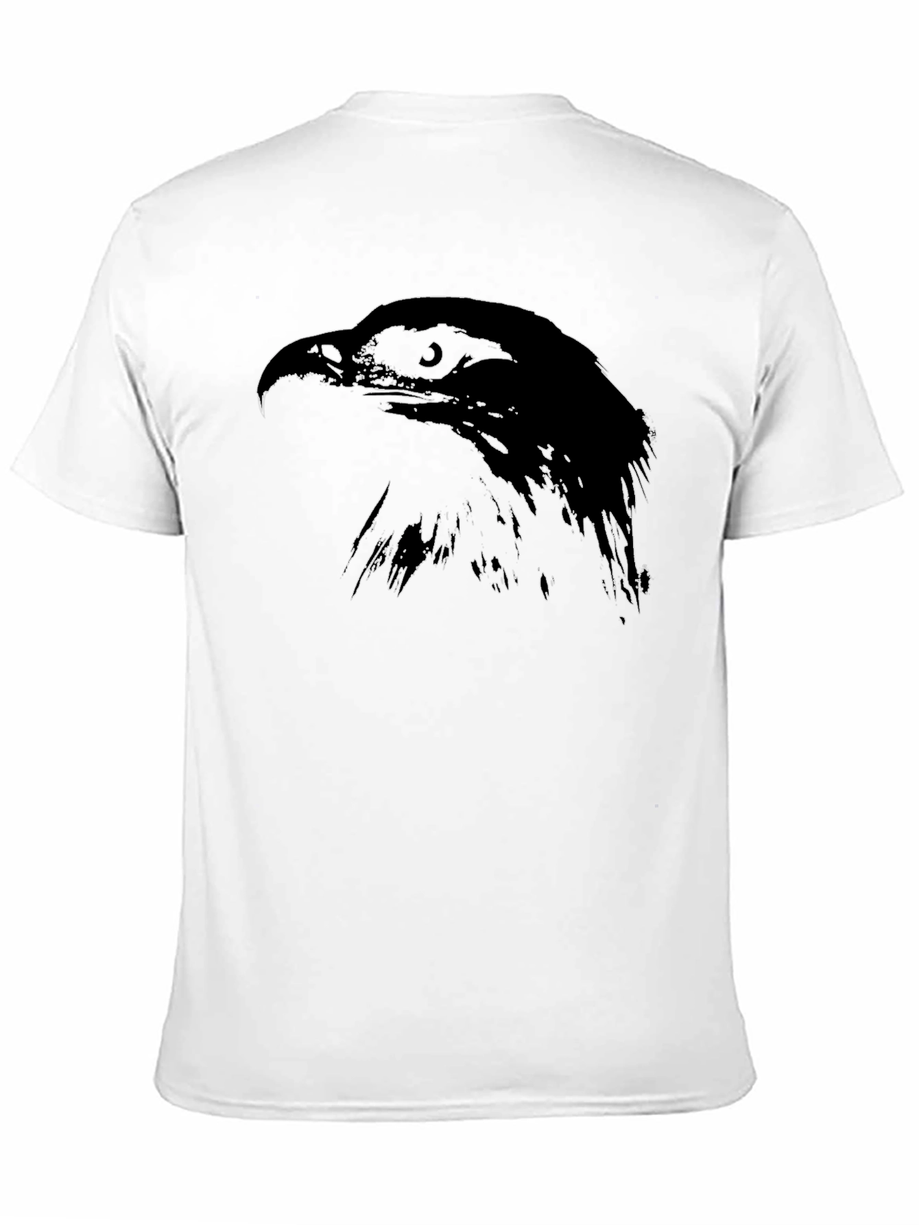 Black T-Shirt with Hawk Silhouette