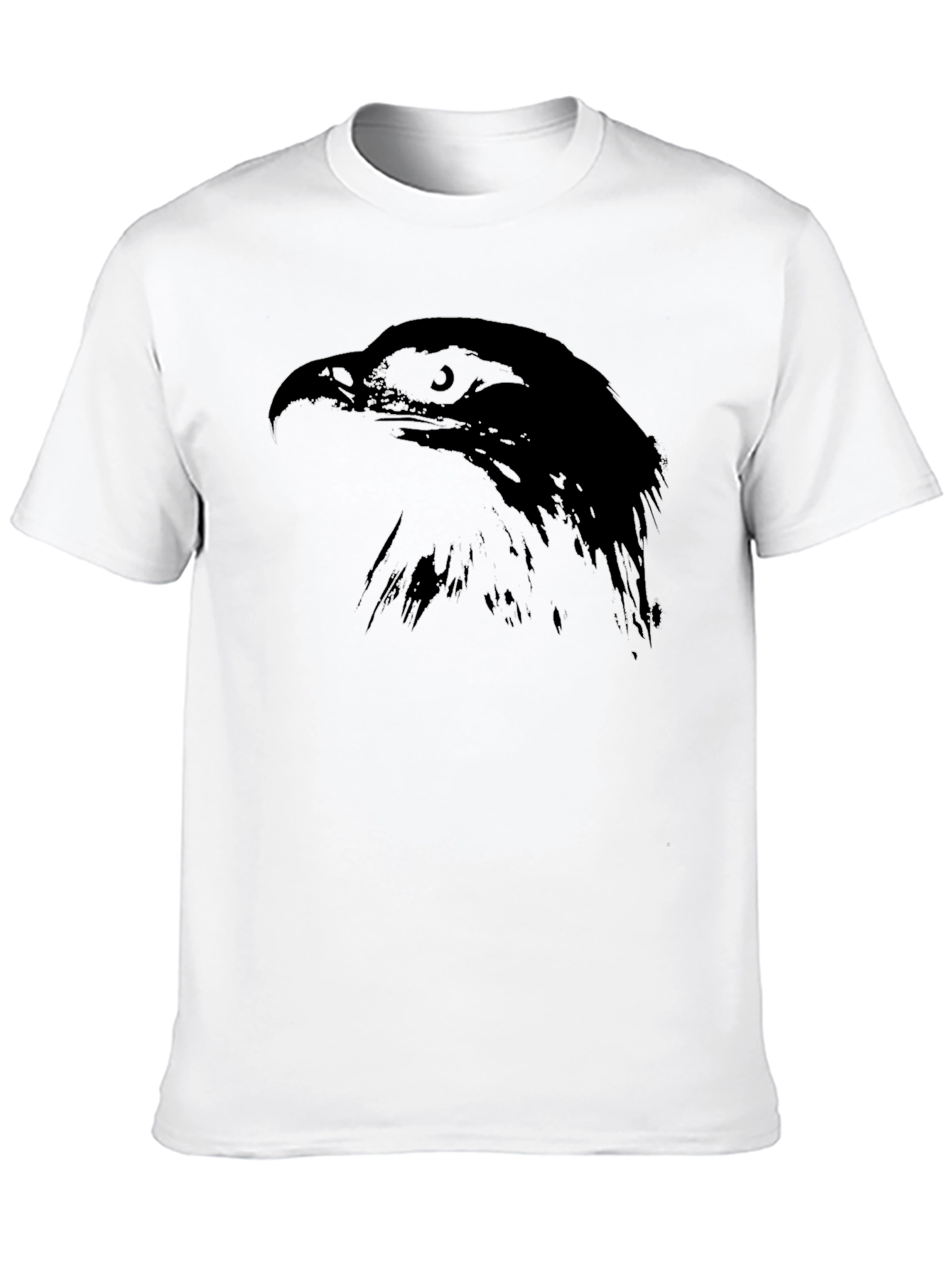 Black T-Shirt with Hawk Silhouette