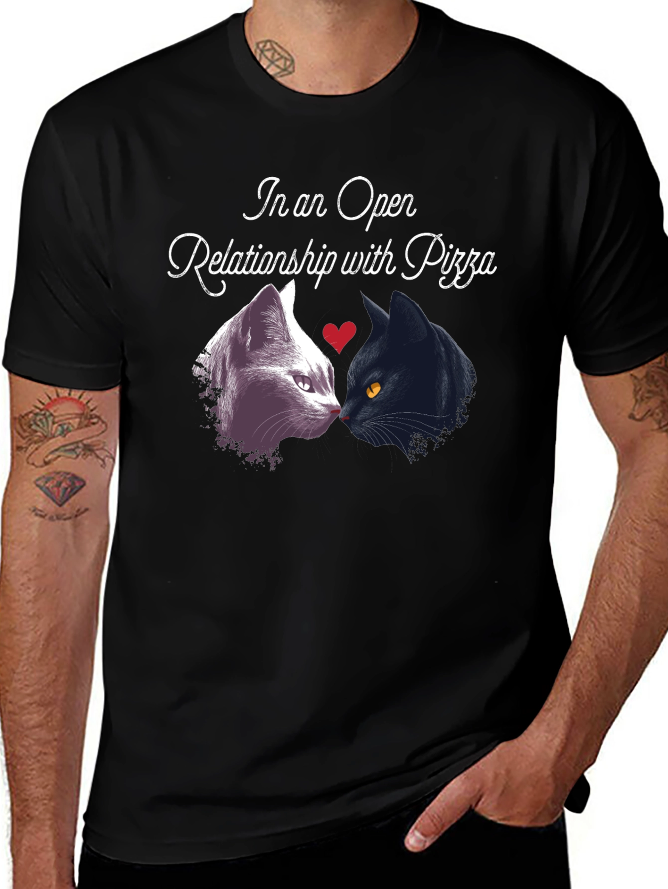 Open Relationship Pizza Cat T-Shirt